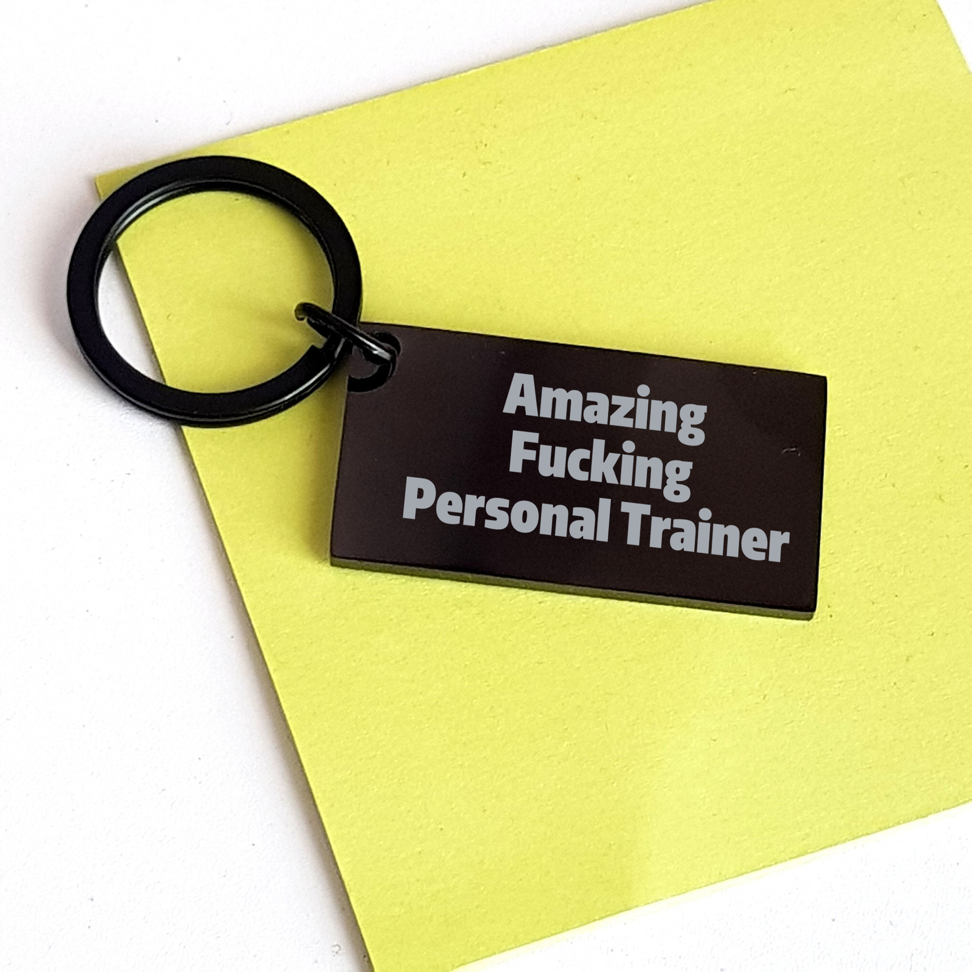 Funny Personal Trainer Keychain Gift from Friends to Men Graduation Unique Gifts with Amazing Quote - Image 3