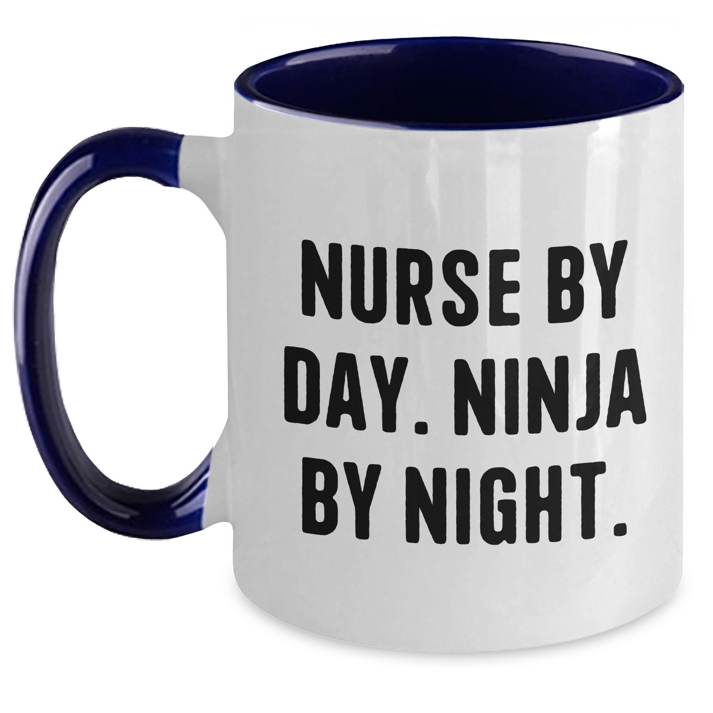 Funny Nurse By Day. Ninja By Night. Two Tone Coffee Mugs Gifts for Men, Women, Friends, Coworkers, Family - Nurse Gifts for Father's Day, Unique Gifts from Men, Women, Friends, Coworkers, Family - Main