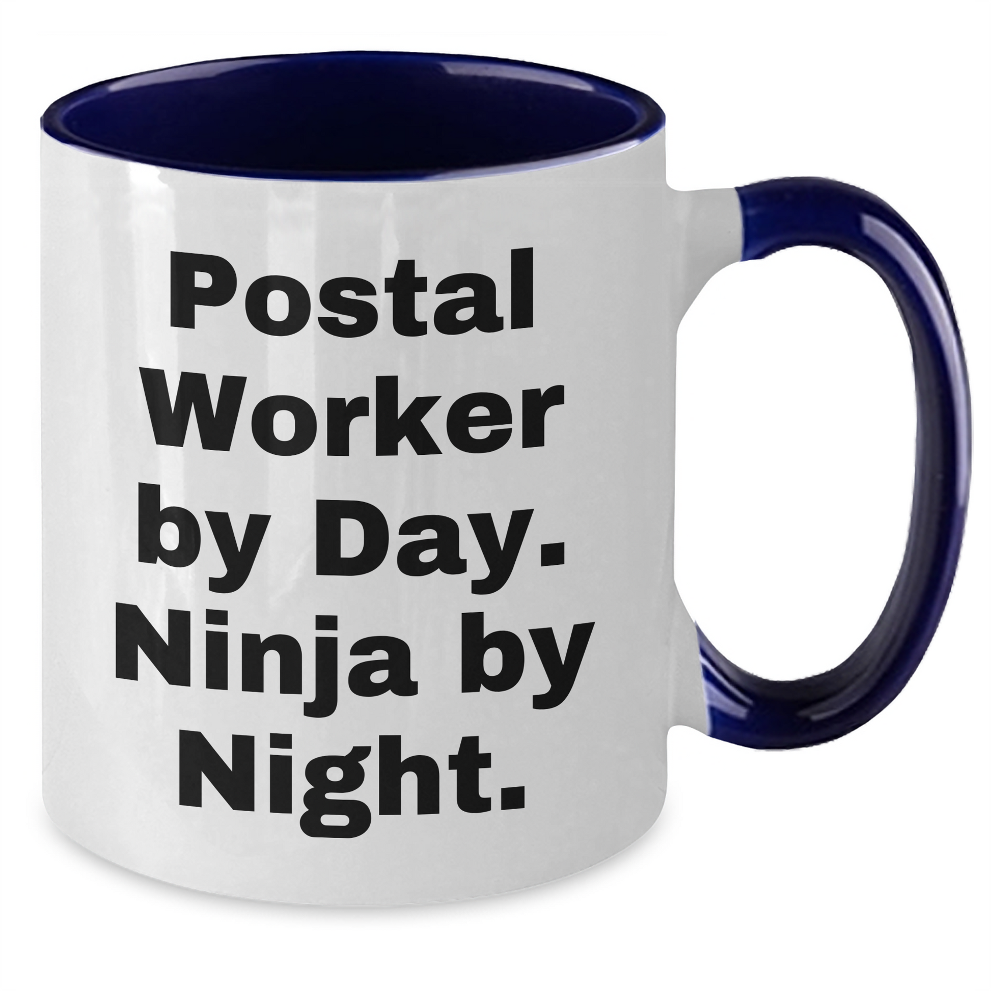 Postal Worker Gifts, Funny Quote, Two Tone Coffee Mug - Gifts from Friends, Family, Coworkers, for Postal Worker By Day, Ninja By Night, Father's Day Unique Gifts - Additional