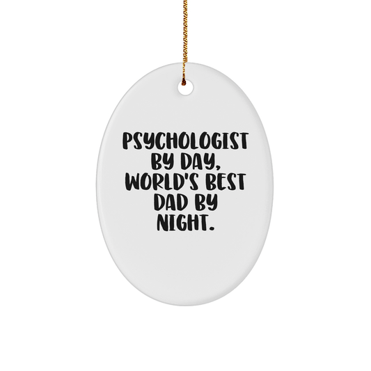 Funny Psychologist Gifts, Oval Ornament, Quote Fun, Christmas Unique - Image 1