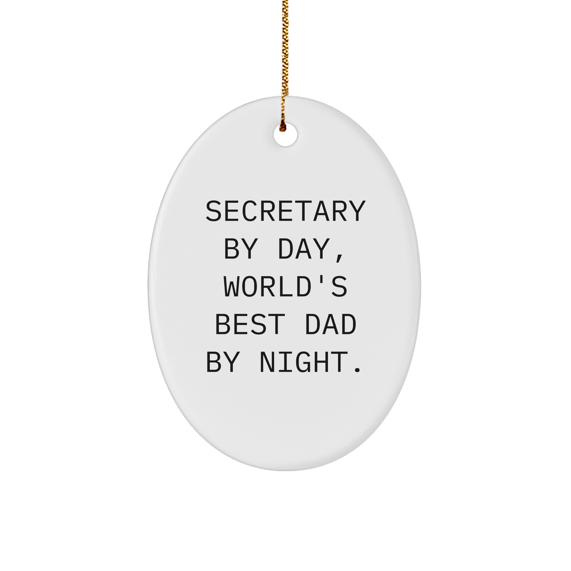 Secretary By Day Gifts from Friends for Secretary Oval Ornament Christmas Decorations - Image 1