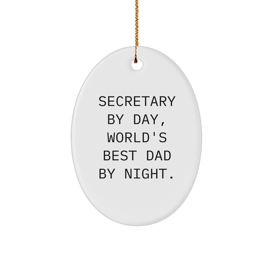 Secretary By Day Gifts from Friends for Secretary Oval Ornament Christmas Decorations - Image 1
