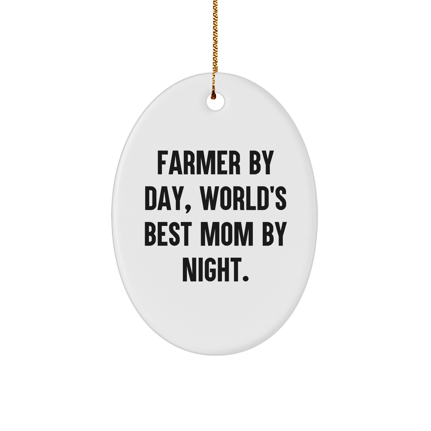 Farmer's Delight Oval Ornament Gift from Friends for Christmas - Image 1
