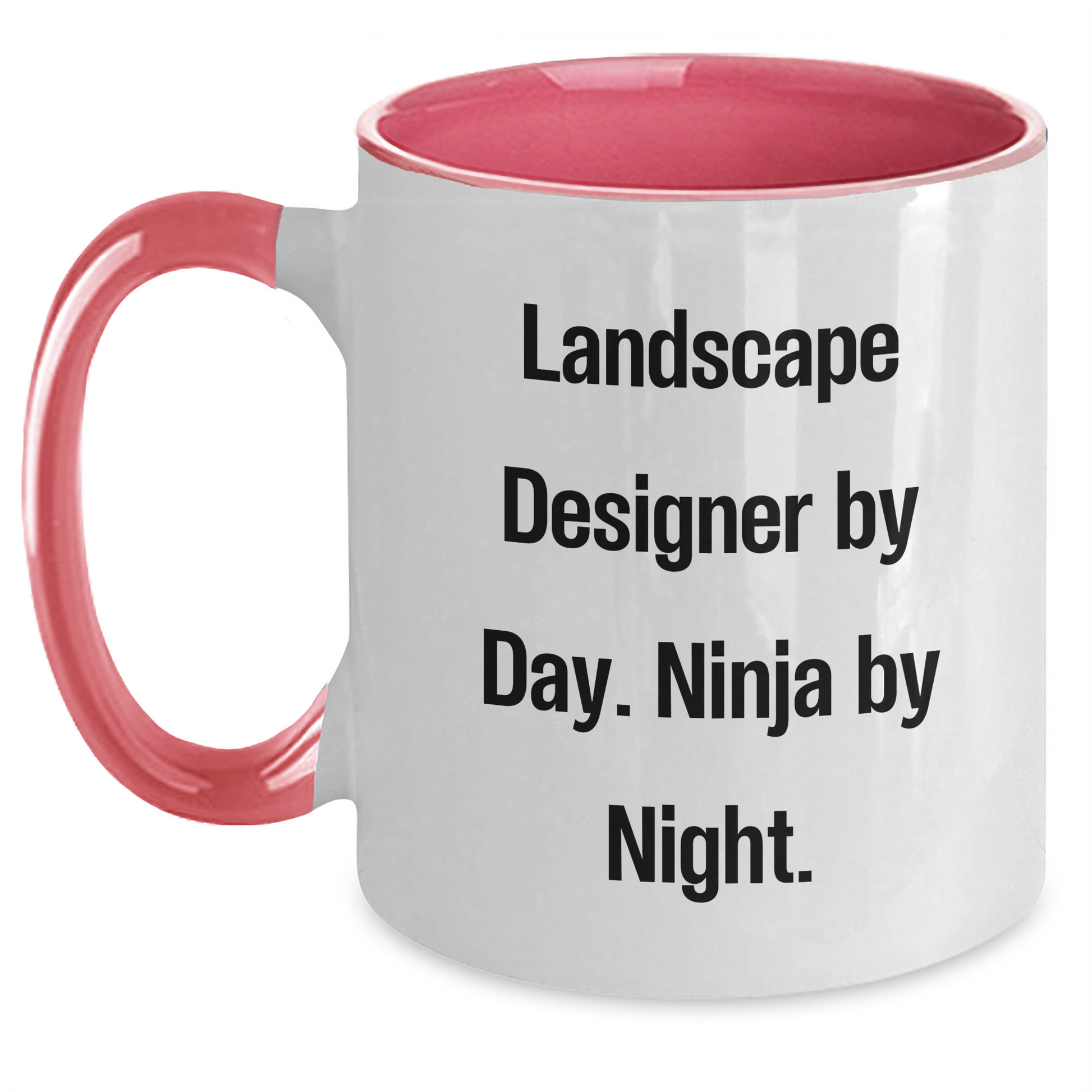 Funny Landscape Designer Gifts for Men, Ninja Mugs, 'Landscape Designer By Day. Ninja By Night.' Quote, Two Tone Coffee Mug, Father's Day Unique Gifts from Family - Main