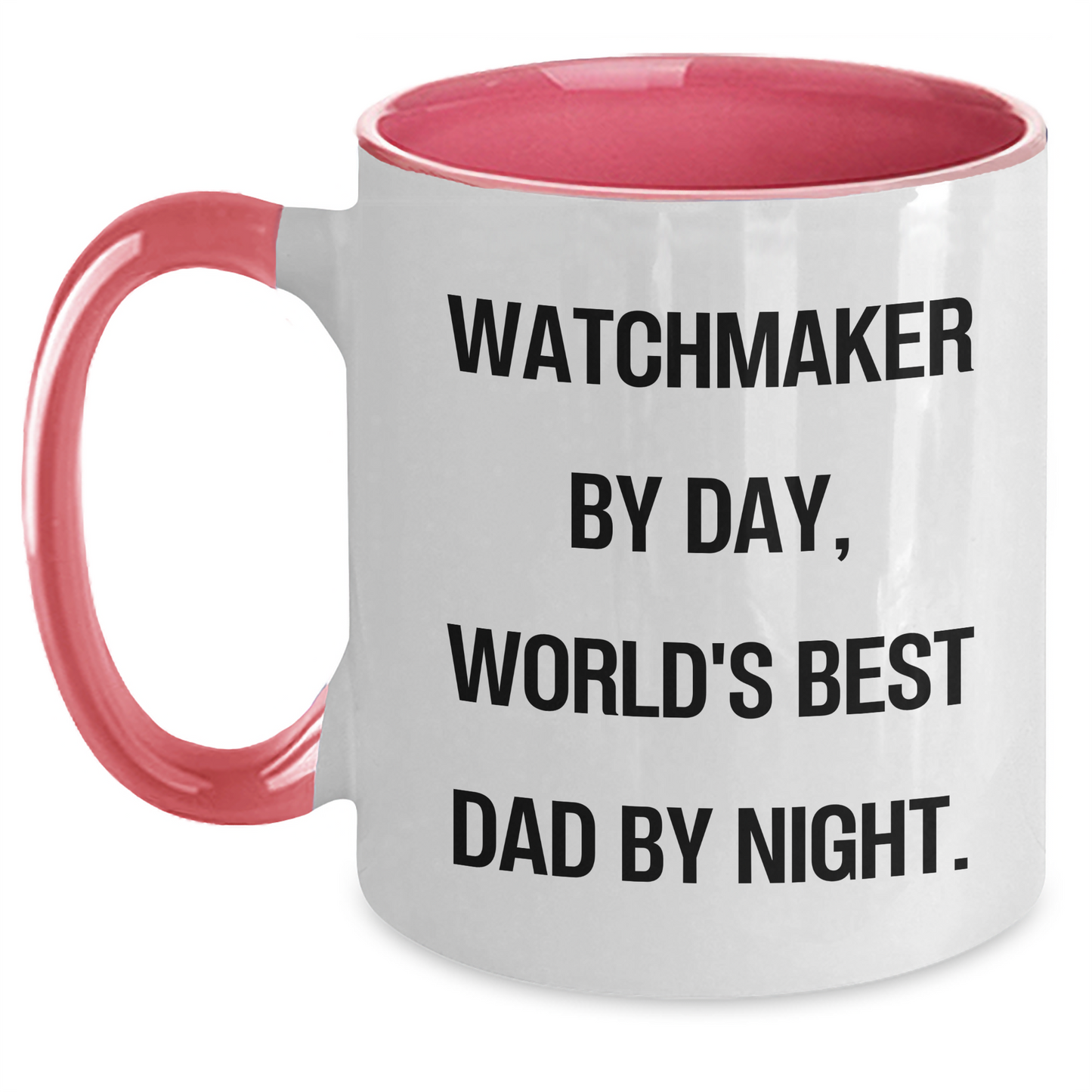 Watchmaker Gifts from Men - Funny Two Tone Coffee Mug for World's Best Dad By Night, Father's Day Unique Gifts - Main
