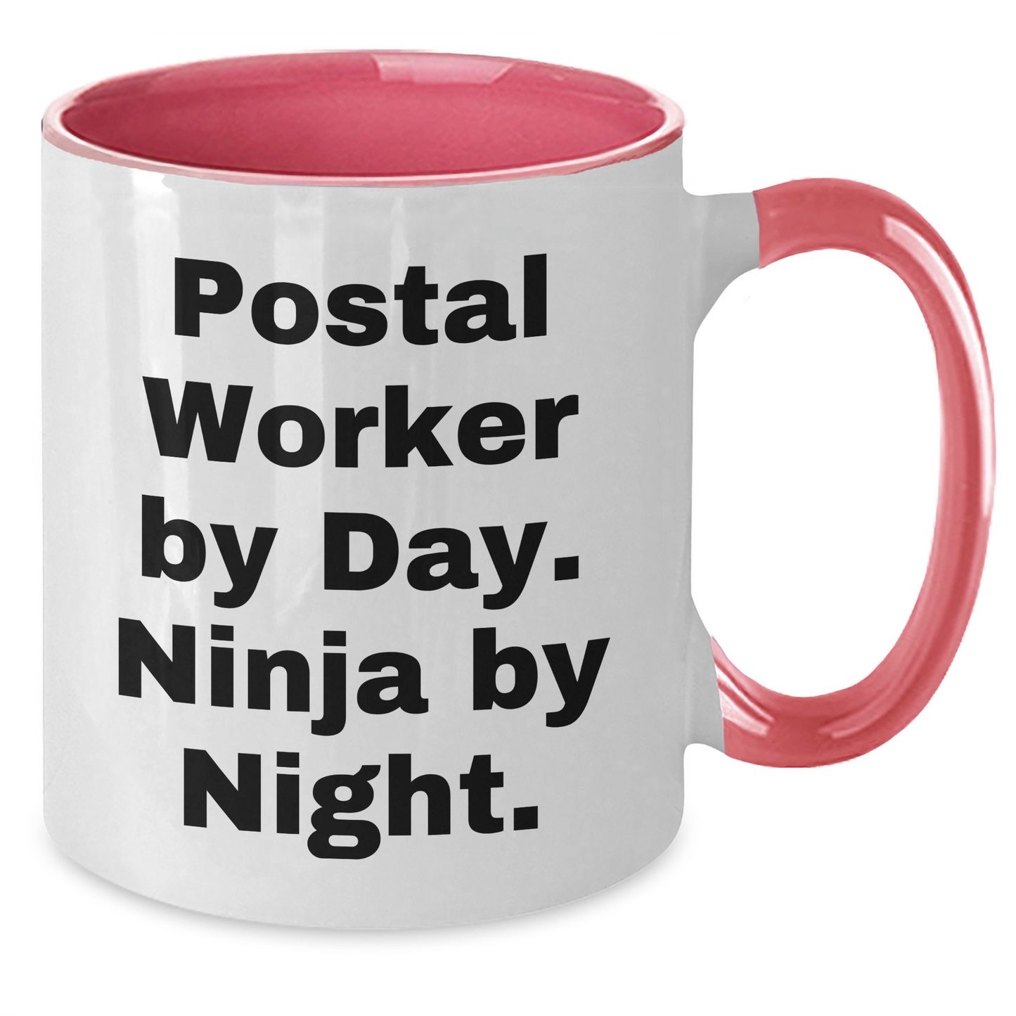 Postal Worker Gifts, Funny Quote, Two Tone Coffee Mug - Gifts from Friends, Family, Coworkers, for Postal Worker By Day, Ninja By Night, Father's Day Unique Gifts - Additional