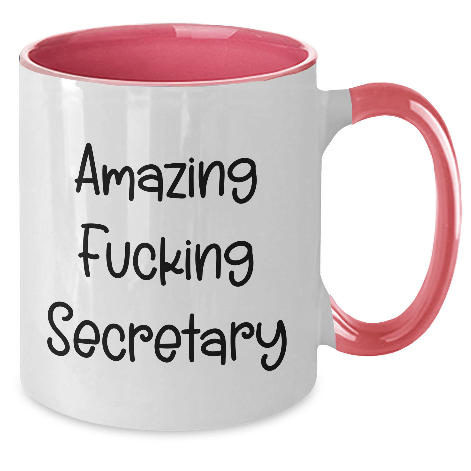 Funny Gifts from Friends and Family for Amazing Secretary - Two Tone Coffee Mug, Graduation Unique Gifts - Additional