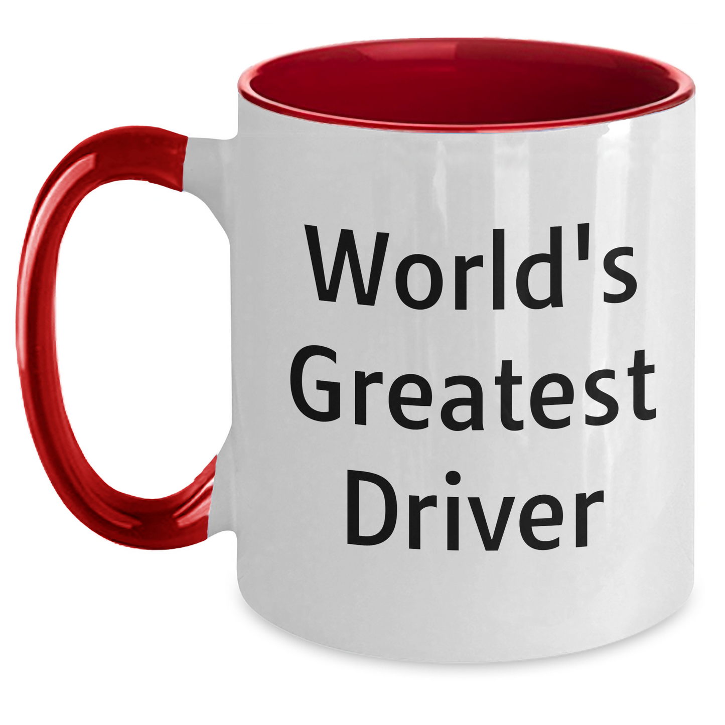 Funny Driver Gifts for Men from Friends - 'World's Greatest' Inspirational Two Tone Coffee Mug for Graduation - Main