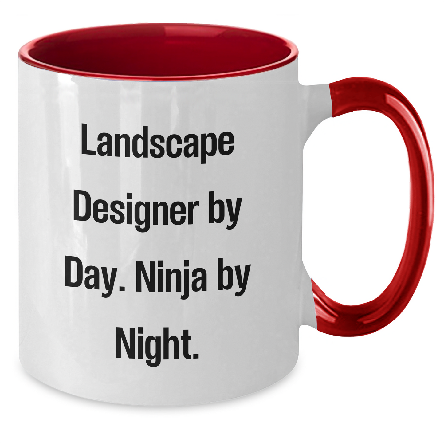 Funny Landscape Designer Gifts for Men, Ninja Mugs, 'Landscape Designer By Day. Ninja By Night.' Quote, Two Tone Coffee Mug, Father's Day Unique Gifts from Family - Additional