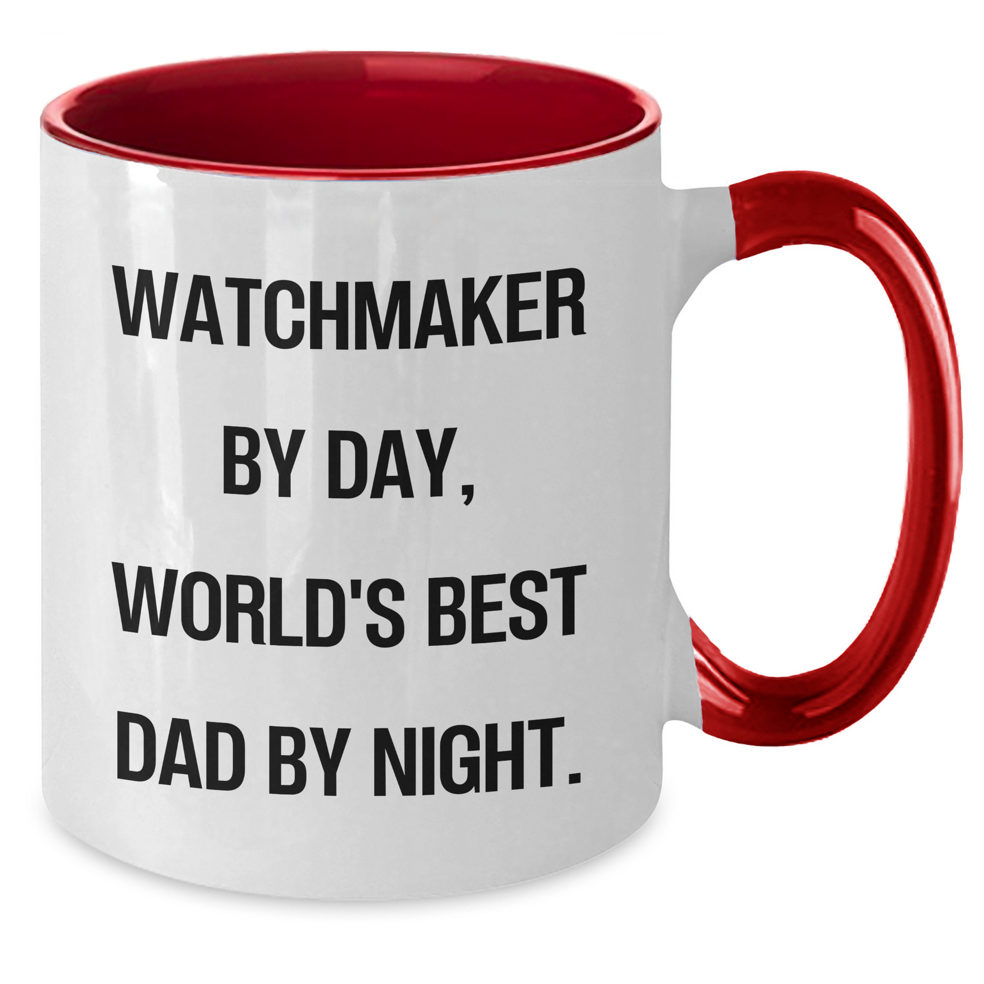 Watchmaker Gifts from Men - Funny Two Tone Coffee Mug for World's Best Dad By Night, Father's Day Unique Gifts - Additional