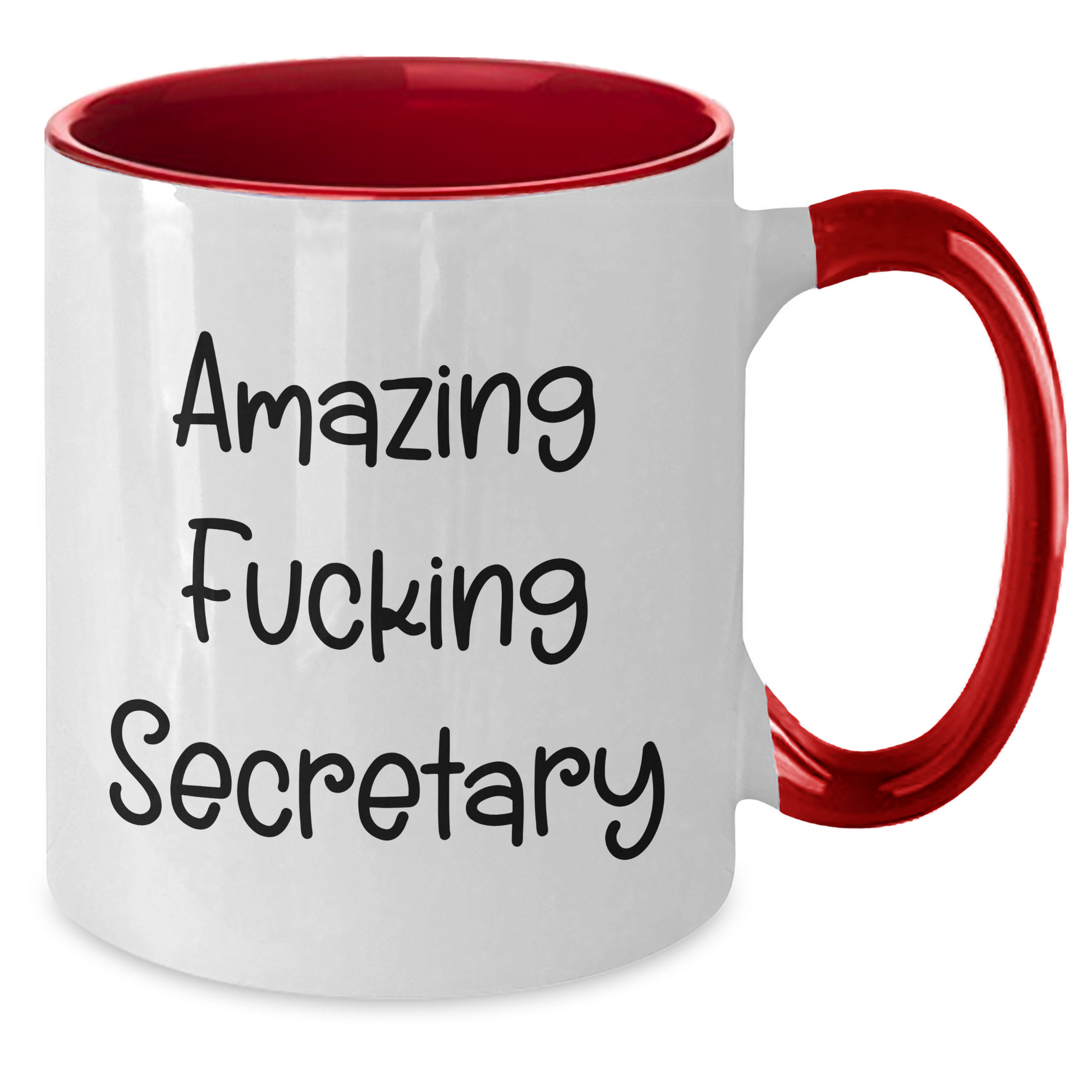 Funny Gifts from Friends and Family for Amazing Secretary - Two Tone Coffee Mug, Graduation Unique Gifts - Additional