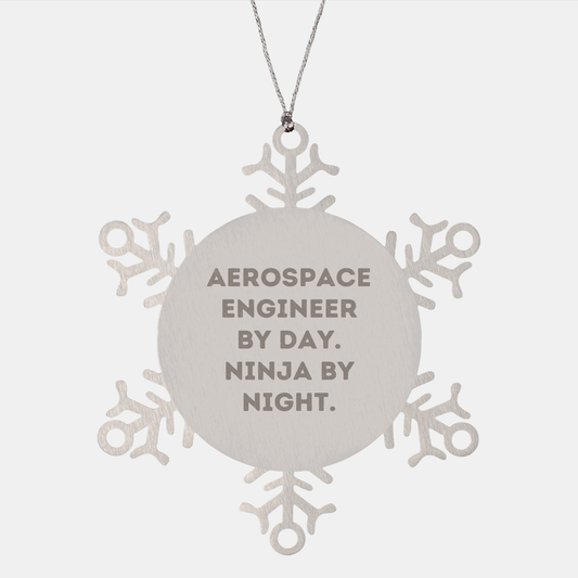 Aerospace Engineer Snowflake Ornaments, Funny Gifts from Friends for Men, Christmas Unique Gifts for Aerospace Engineers - Image 1