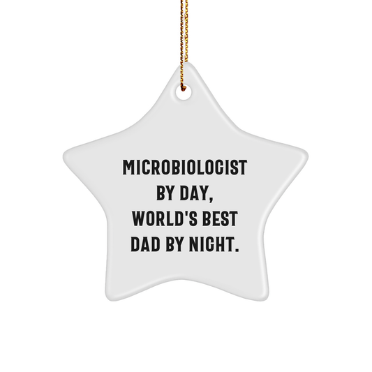 Microbiologist Star Ornament, Funny Gift for Men or Women, Christmas Unique Gifts from Dad to Son or Daughter - Image 1