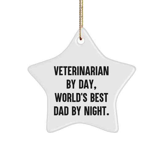 Veterinarian Star Ornament Gifts from Men to Veterinarians, Funny Quote, Christmas Unique Gifts - Image 1