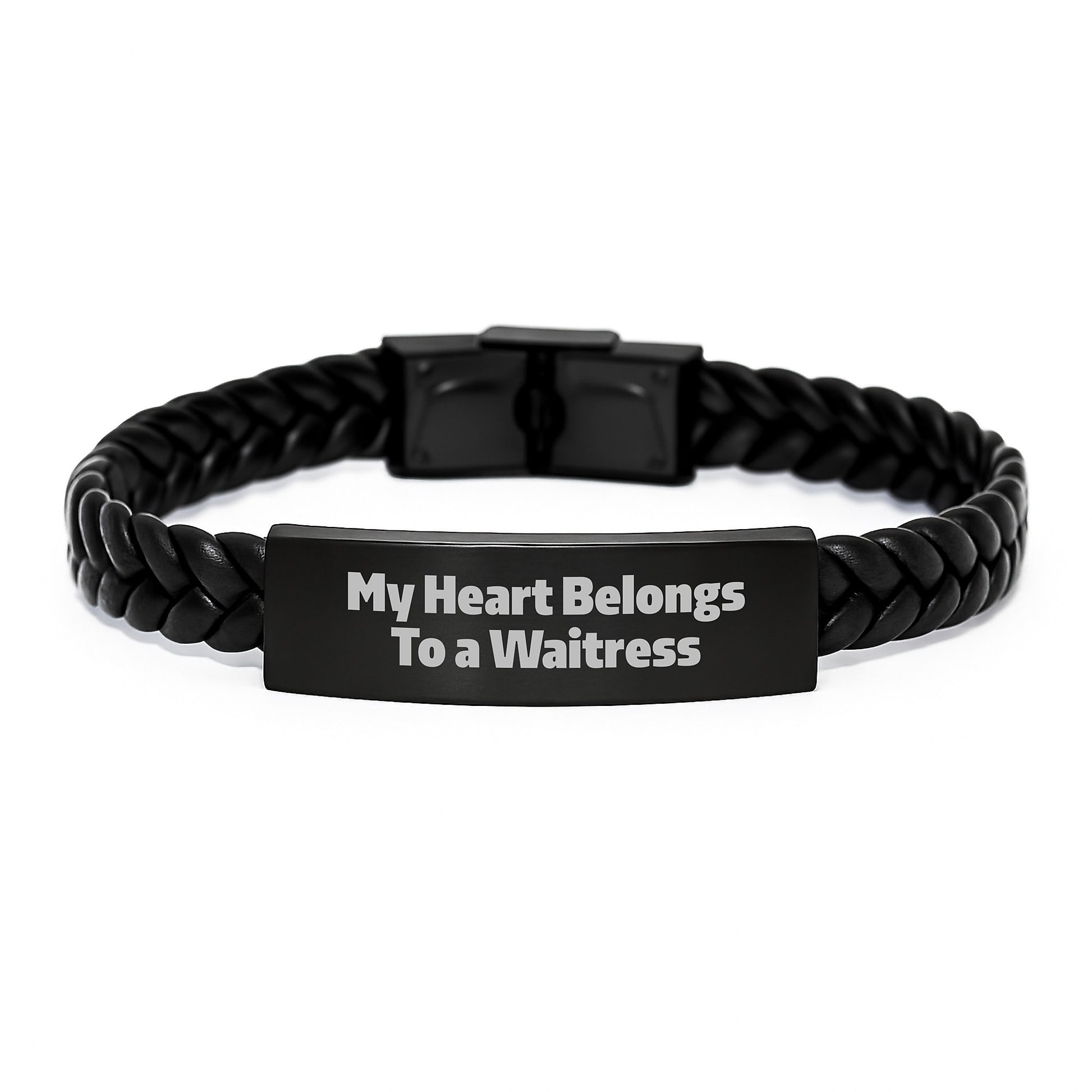 Funny Quote Interlaced Leather Bracelet Gifts from Friends for Waitress Graduation Unique - Image 1
