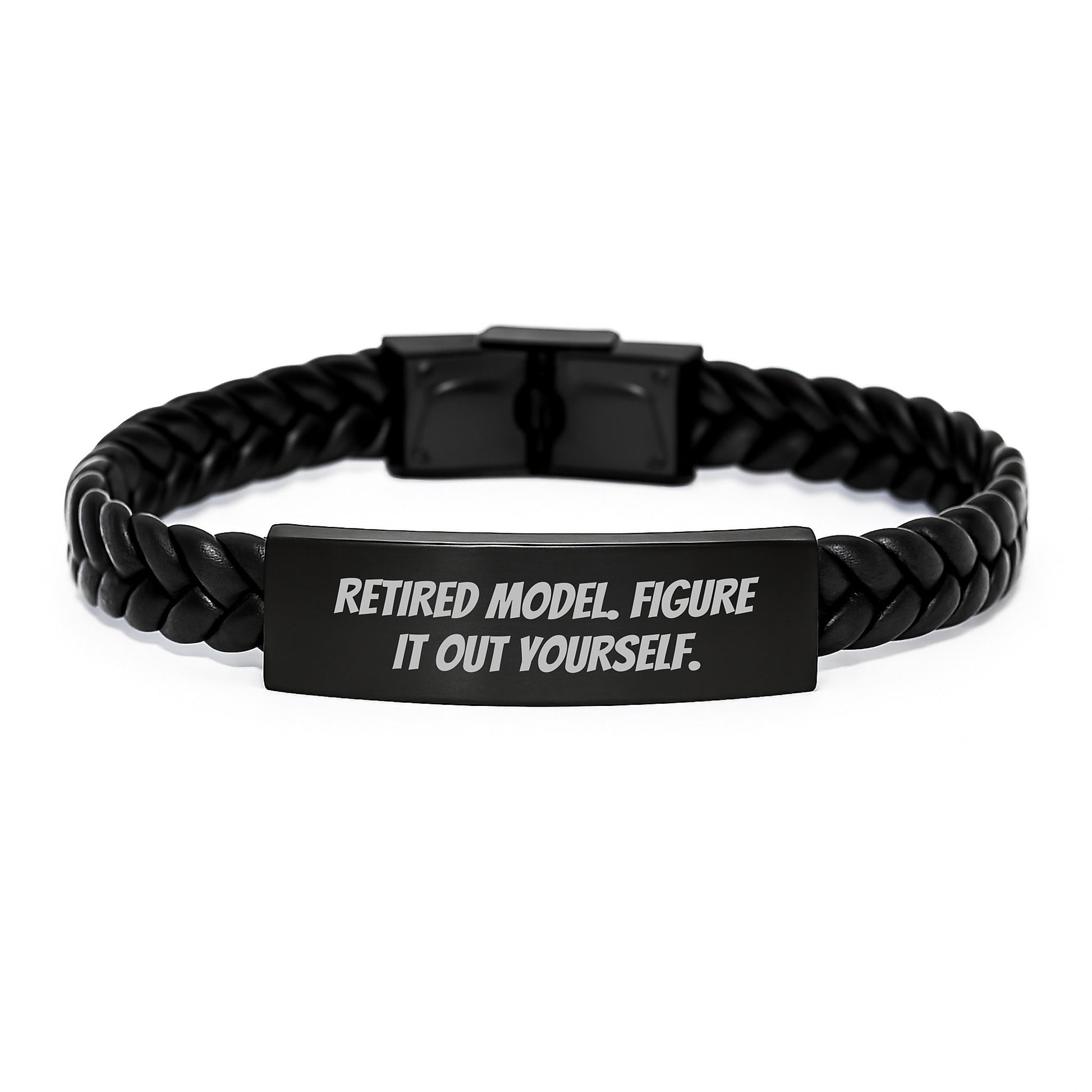 Unique Birthday Unique Gifts for Model Enthusiasts, Funny Quote Interlaced Leather Bracelet, Gifts from Friends to Model - Image 1