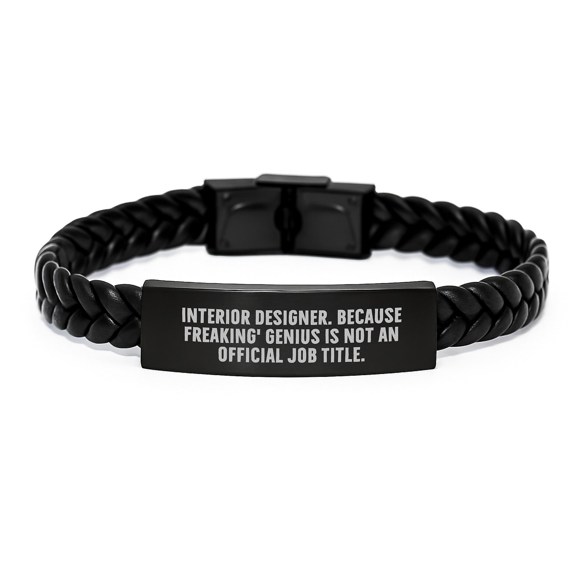Interior Designer Gifts, Interlaced Leather Bracelet with Funny Quote, Gifts from Friends for Interior Designer Birthday, Durable and Stylish - Image 1