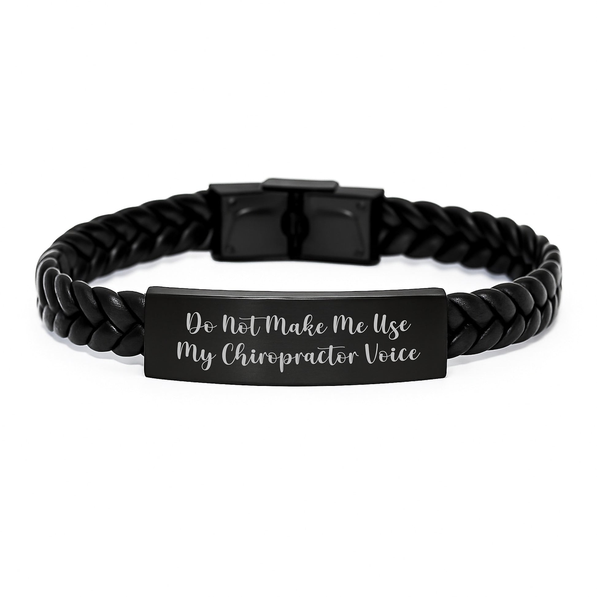 Chiropractor Gifts from Men, Funny Interlaced Leather Bracelet for Chiropractor, Valentine's Unique Gifts for Chiropractor - Image 1
