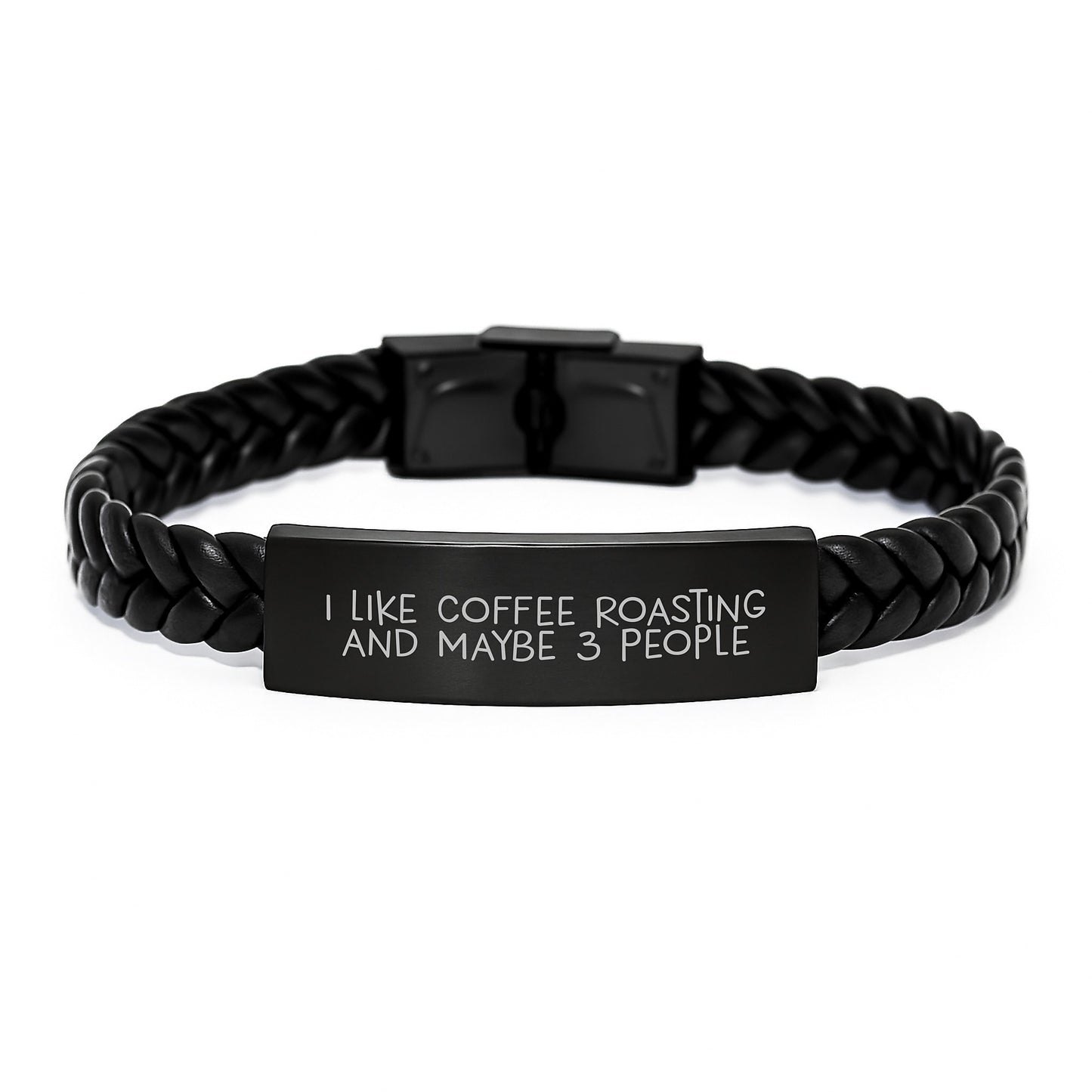 Funny Coffee Roasting Gifts for Men Friends from Family, Interlaced Leather Bracelet - Coffee Roasting Accessories, Unique Graduation Unique Gifts for Coffee Lovers - Image 1