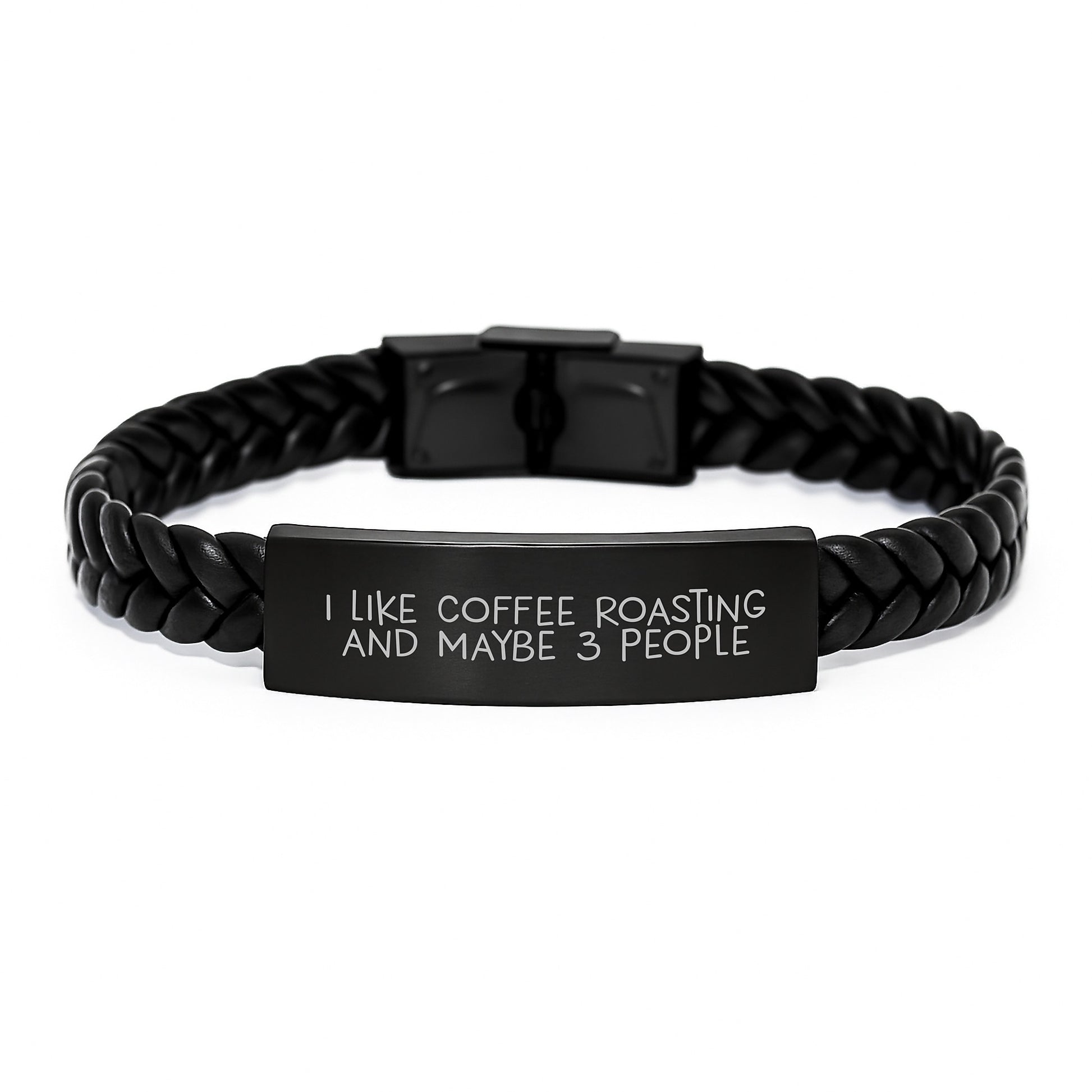 Funny Coffee Roasting Gifts for Men Friends from Family, Interlaced Leather Bracelet - Coffee Roasting Accessories, Unique Graduation Unique Gifts for Coffee Lovers - Image 1