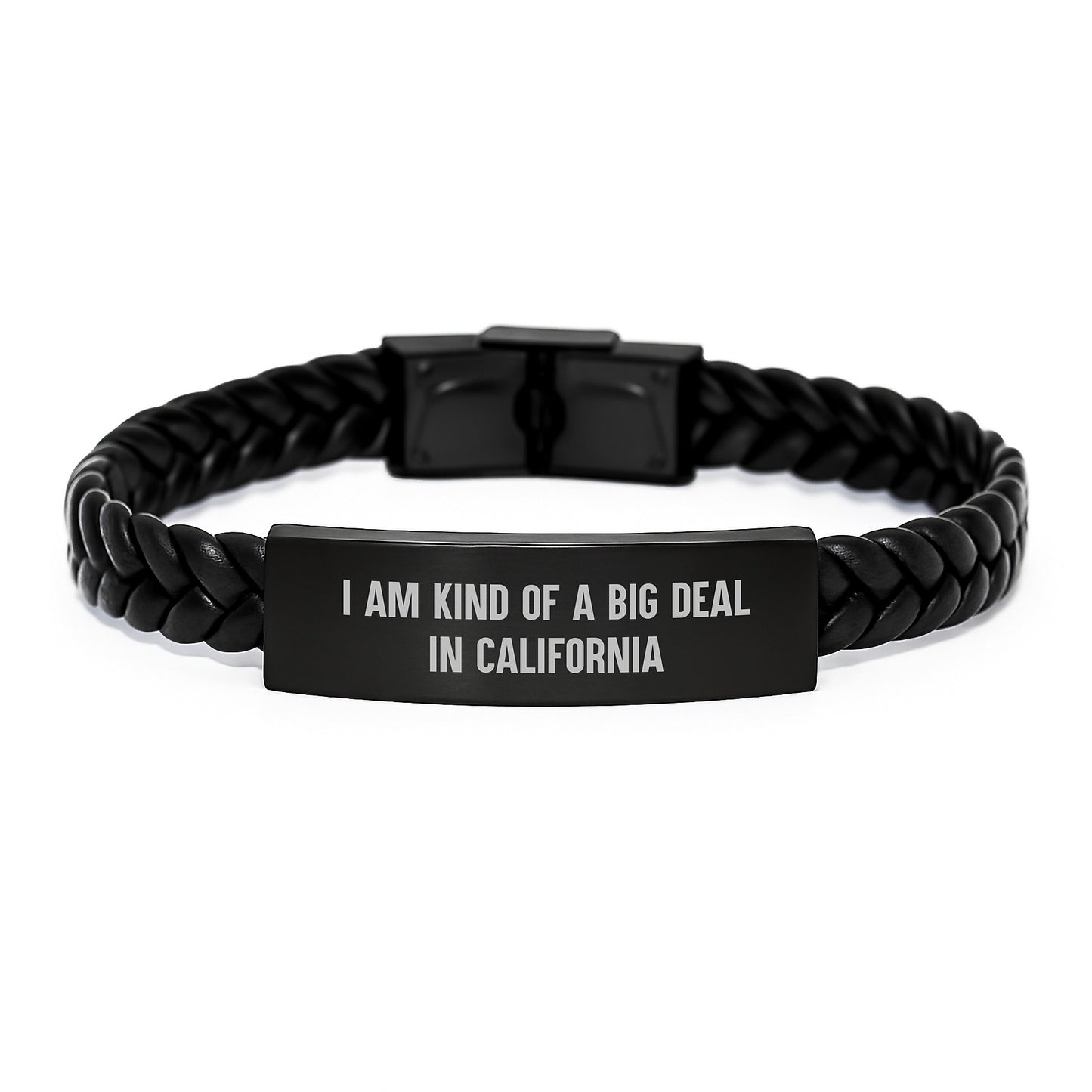 California Inspiration Interlaced Leather Bracelet, Funny Quote I Am Kind Of A Prime Selection In California Gifts for Men and Women, Unique Valentine's - Image 1