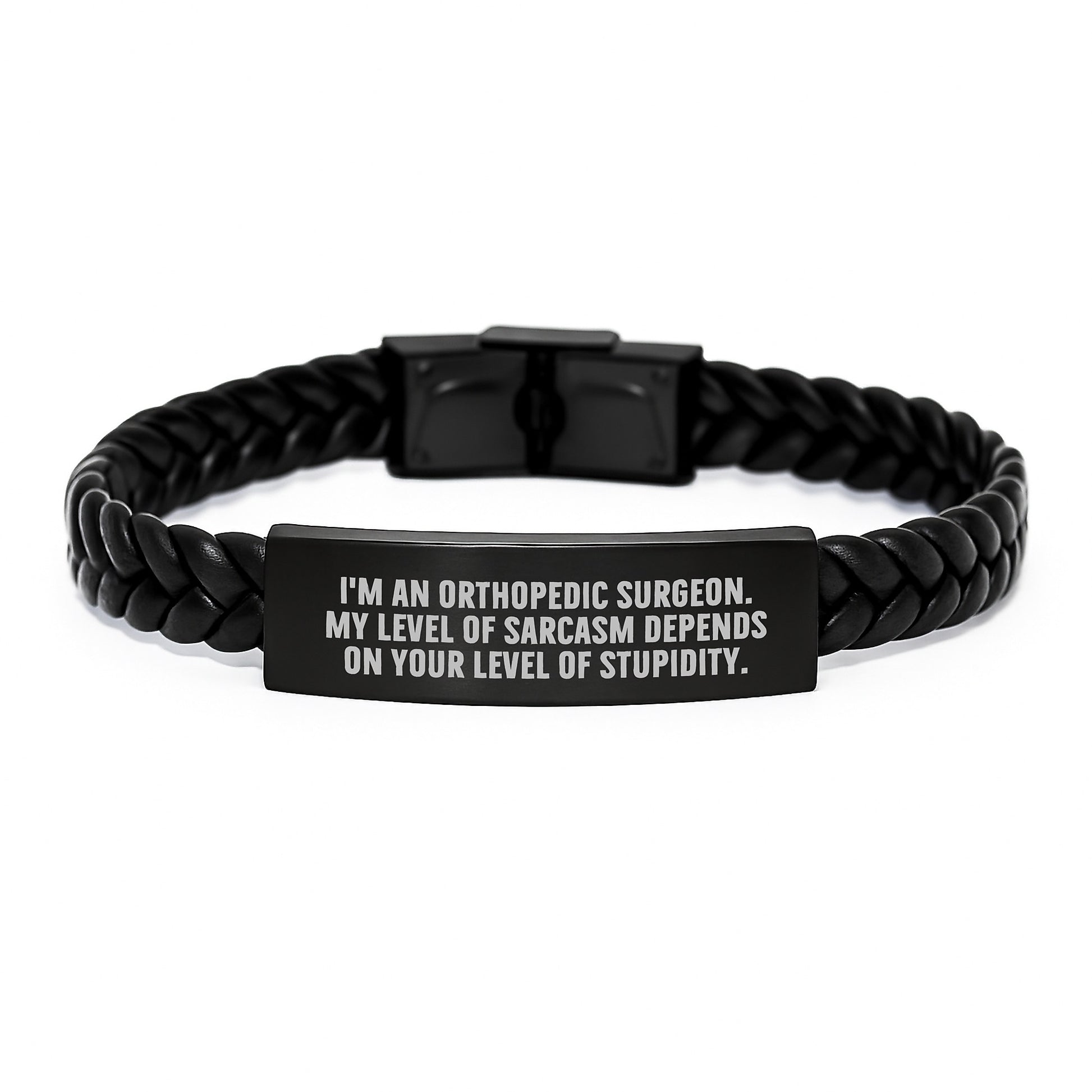 Orthopedic Surgeon Humor Gifts from Men - Funny Interlaced Leather Birthday Present for Orthopedic Surgeon Friends Family - Image 1
