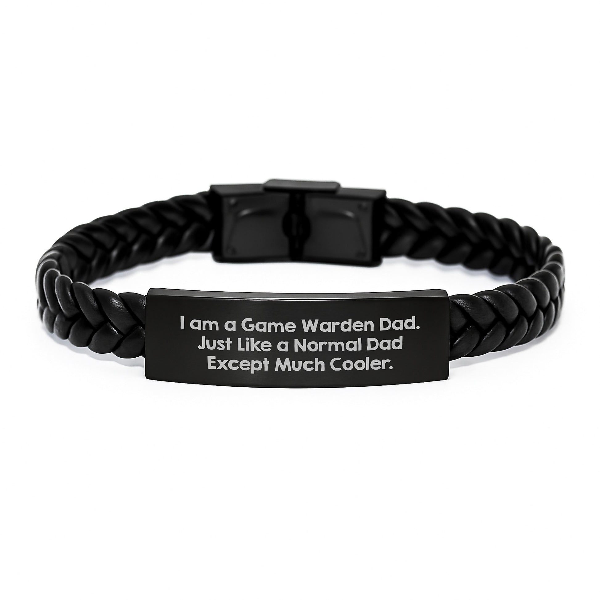 Birthday Gift for Her Game Warden Interlaced Leather Bracelet Present - Image 1