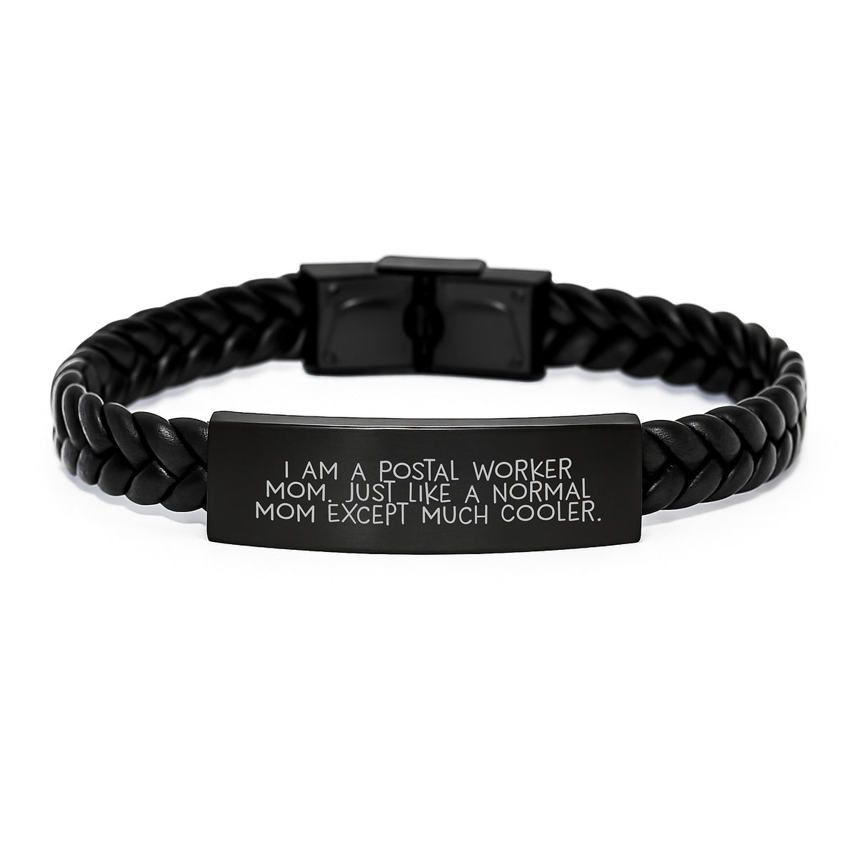 Postal Worker Keepsake Leather Bracelet for Him Christmas Gift - Image 1
