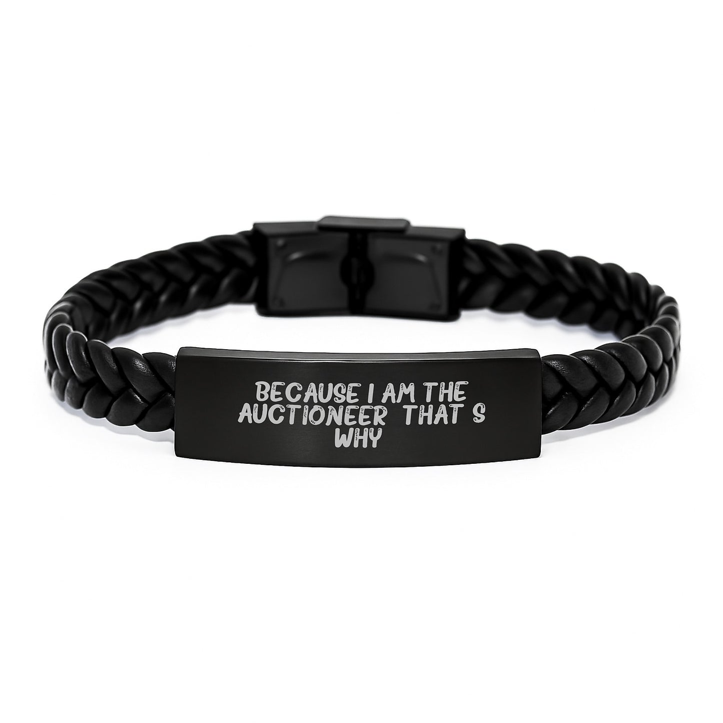 Birthday Gift Interlaced Leather Bracelet for Her Present Auctioneer - Image 1