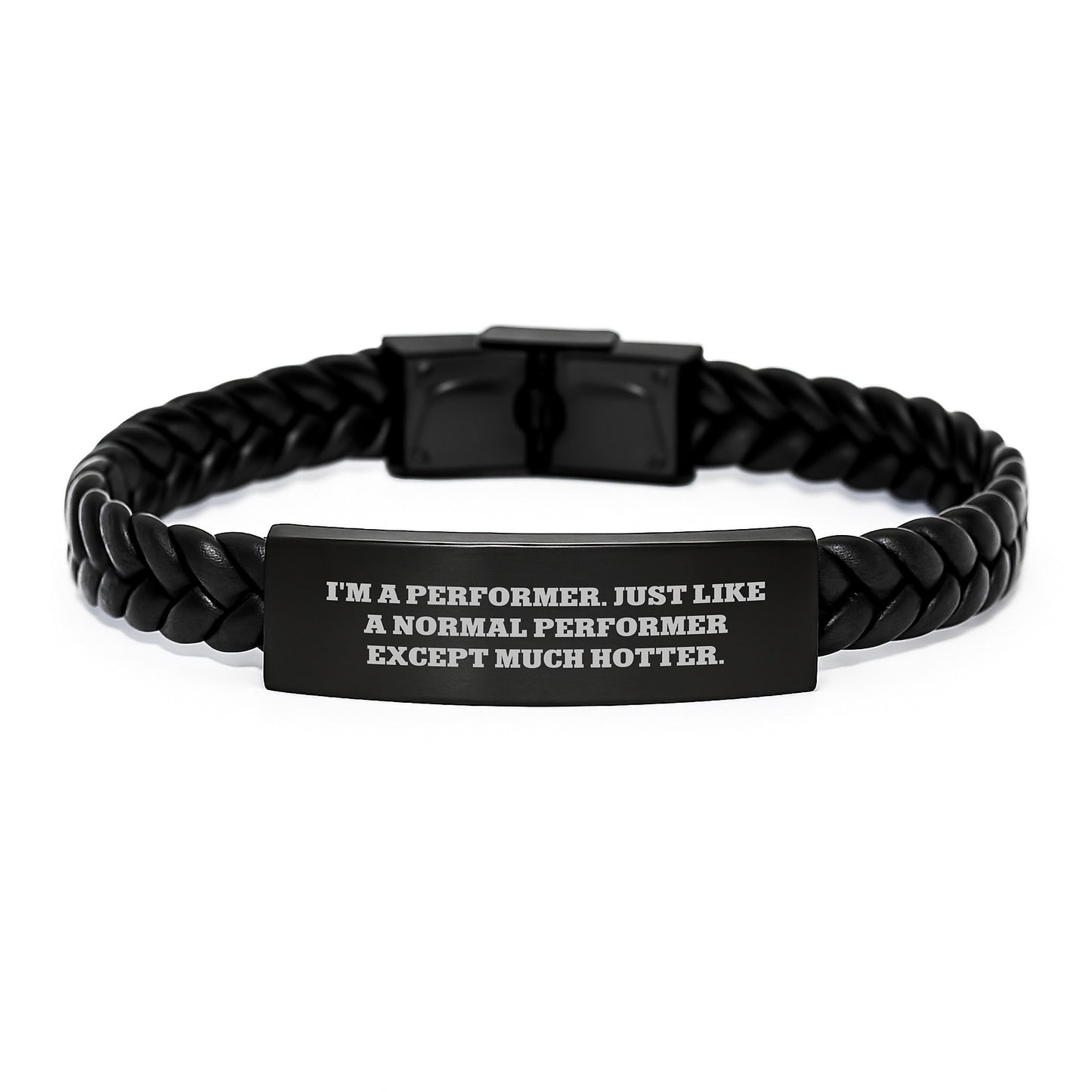 Funny Performer Interlaced Leather Bracelet Gifts from Men to Friends on Christmas - Image 1