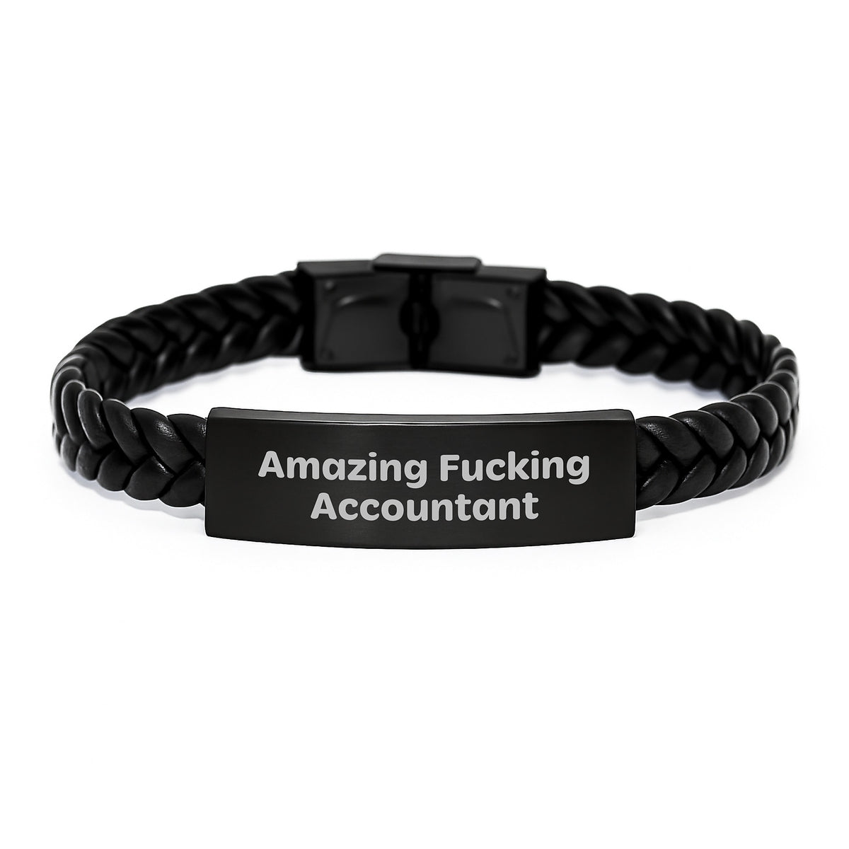 Christmas Gift for Her - Amazing Fucking Accountant Interlaced Bracelet - Image 1