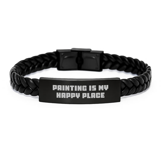 Funny Inspirational Gifts for Painting Enthusiasts, Interlaced Leather Bracelet for Men Women Friends Coworkers Family, Unique Graduation Gift Ideas from Family - Image 1