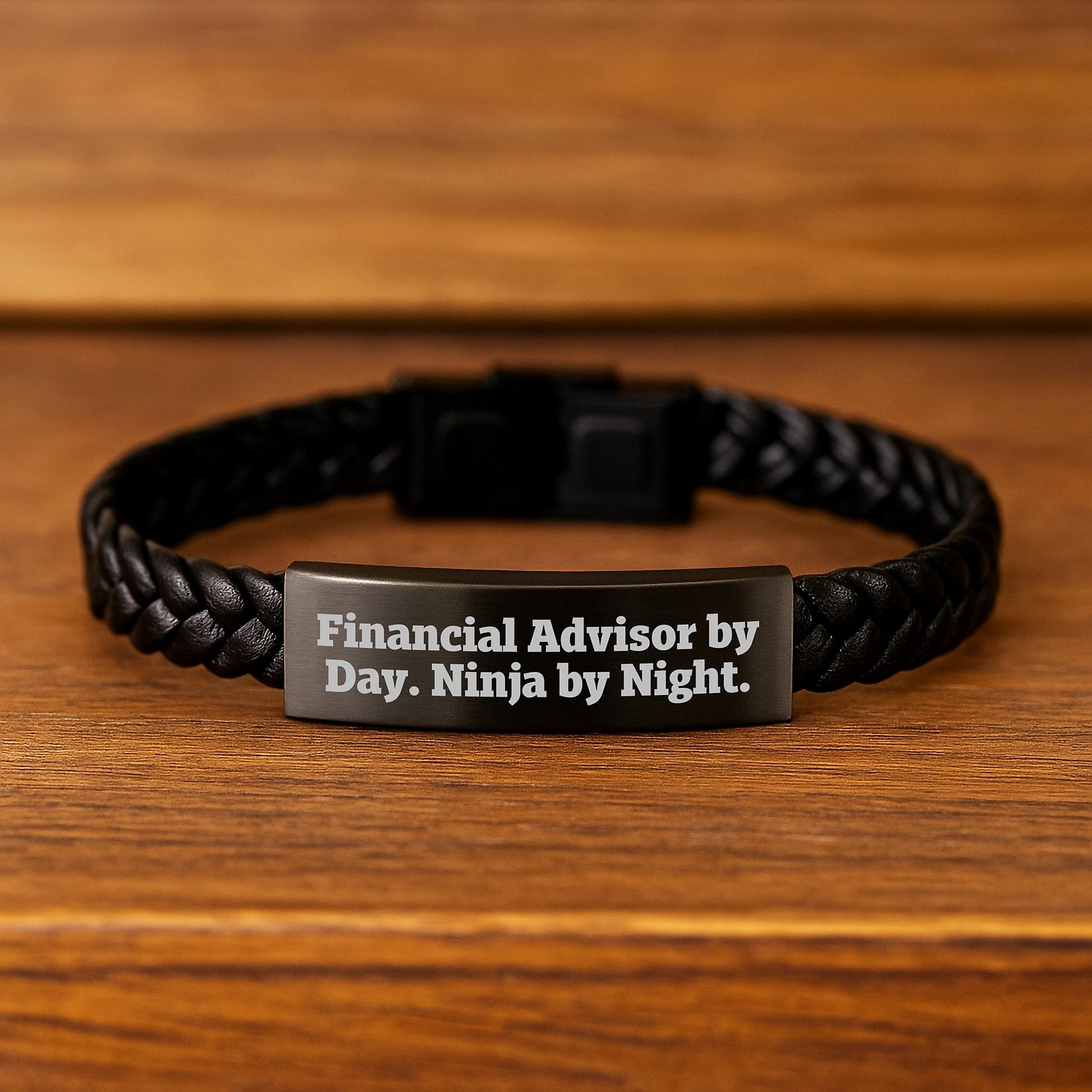 Financial Advisor Gifts from Friends, Gifts for Financial Advisor, Interlaced Leather Bracelet - Graduation Unique Presents - Image 2