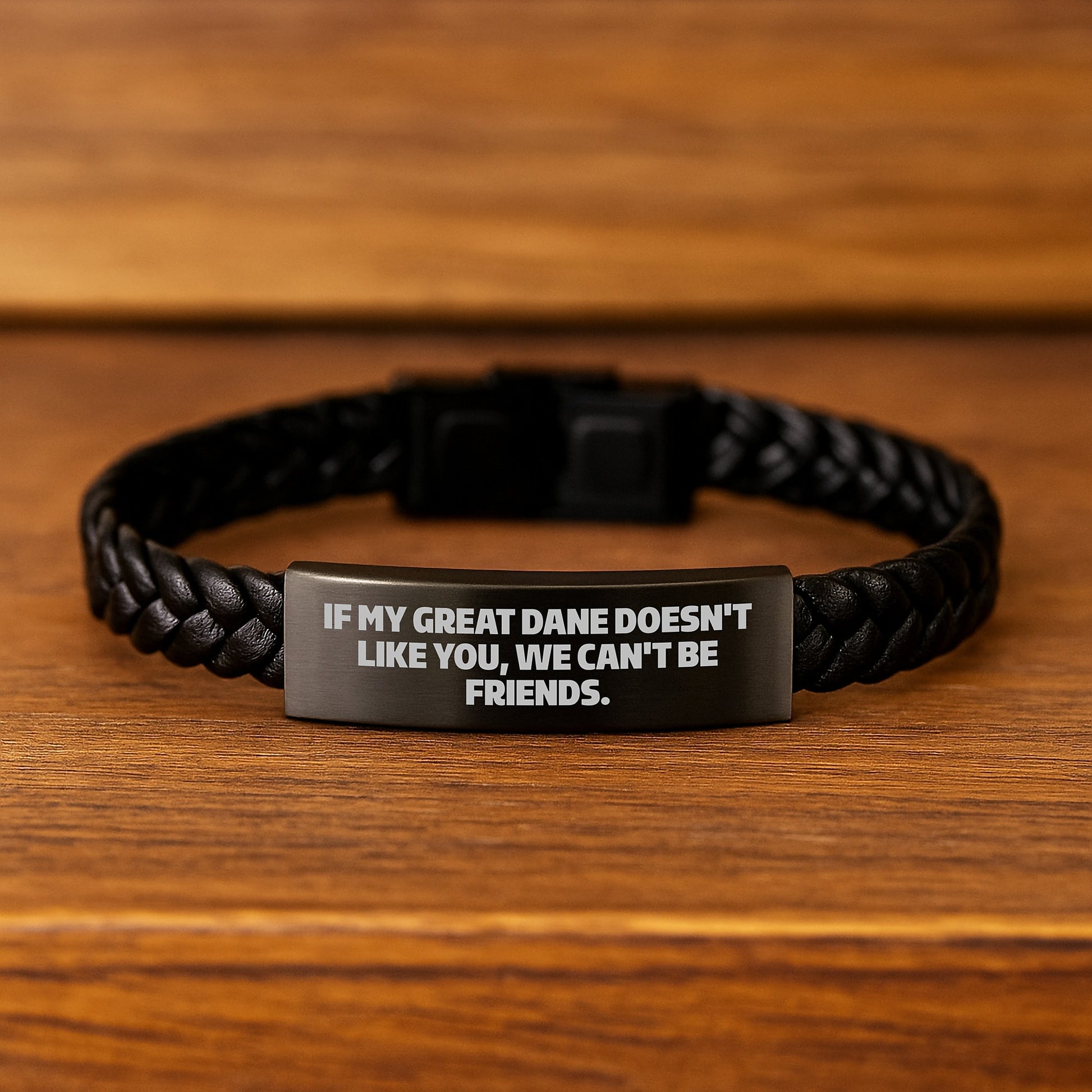 Funny Great Dane Dog Interlaced Leather Bracelet Gifts for Men Friends Birthday Unique Presents from Family - Image 2