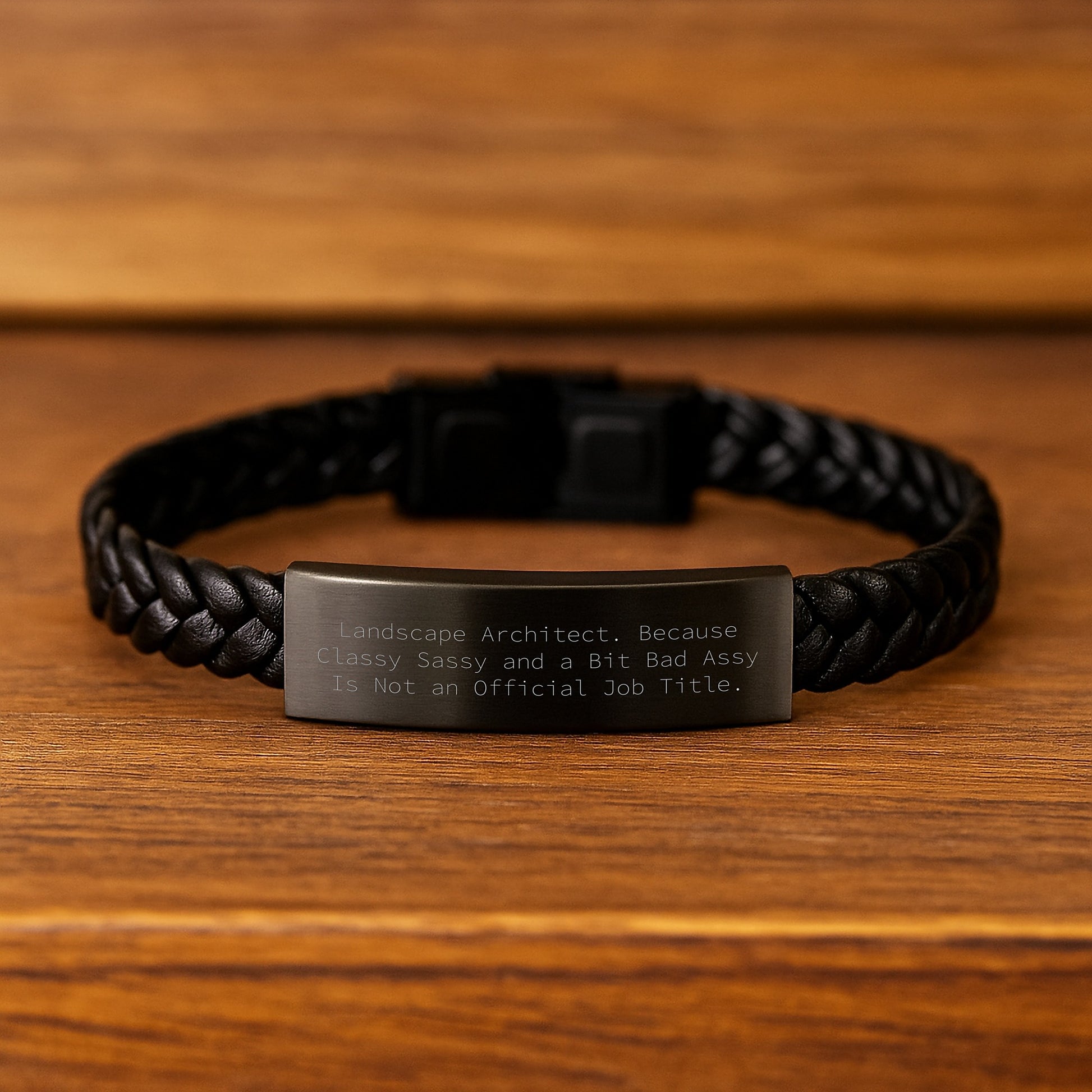 Landscape Architect Funny Quote Interlaced Leather Braceltes Gifts from Friends to Landscape Architect Graduation Unique Jewelry - Image 2
