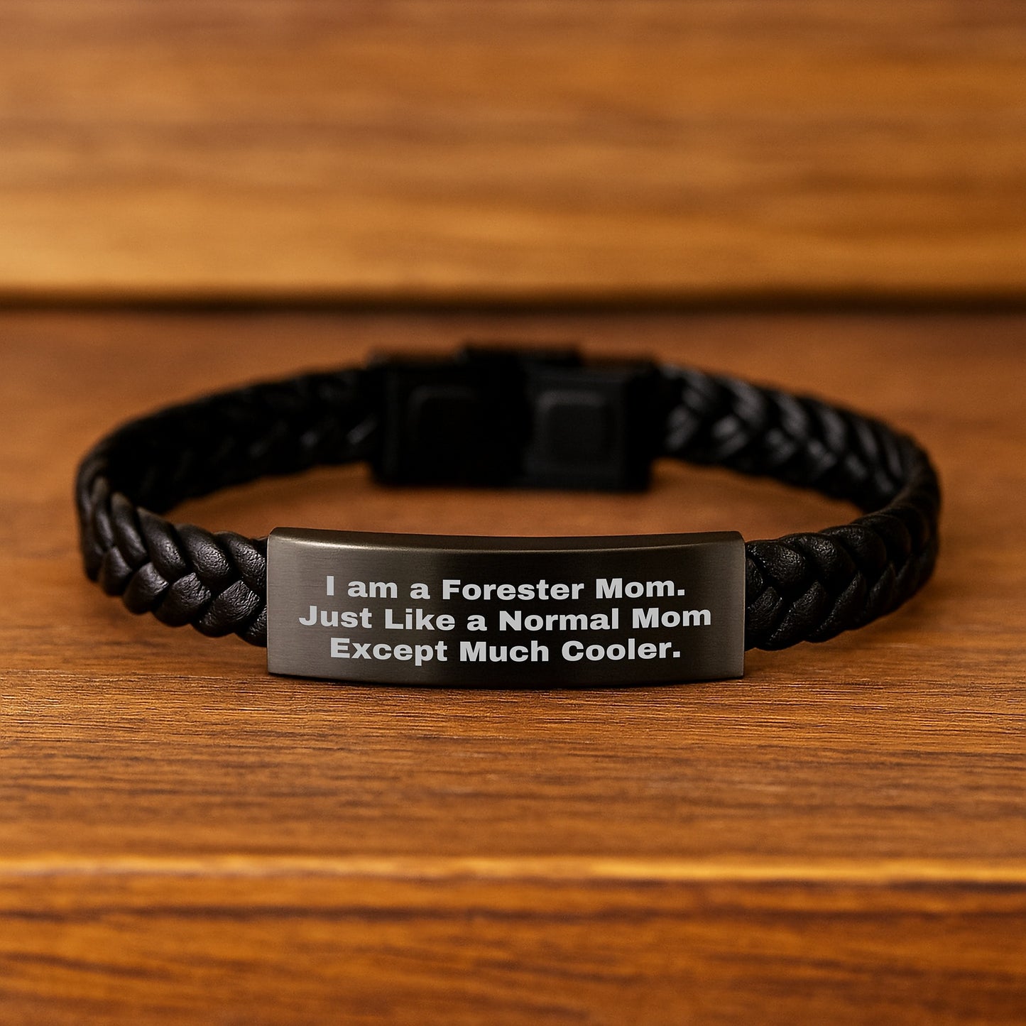 Cool Forester Mom Interlaced Leather Bracelet Birthday Gift for Friends - Image 2
