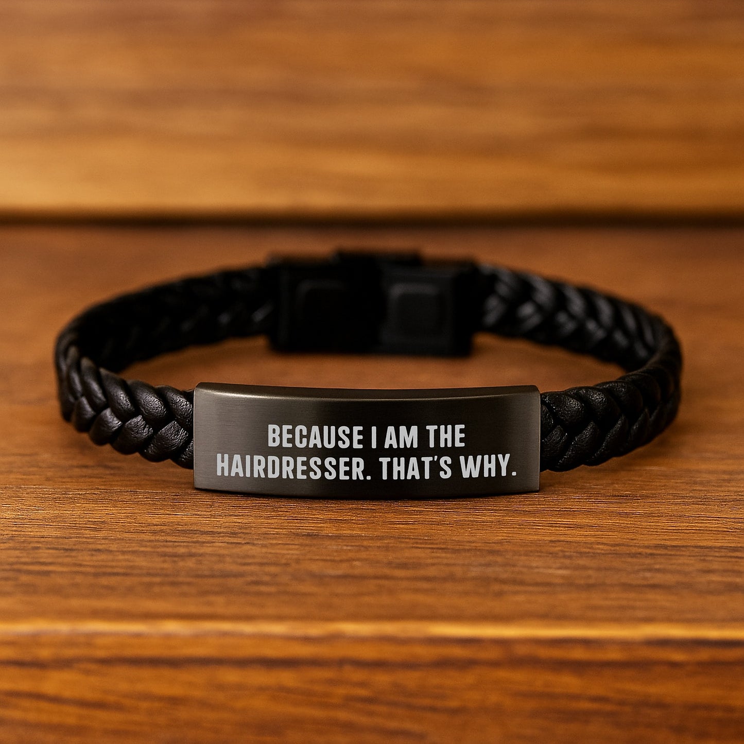 Hairdresser Interlaced Leather Bracelet Birthday Gift Present for Her - Image 2
