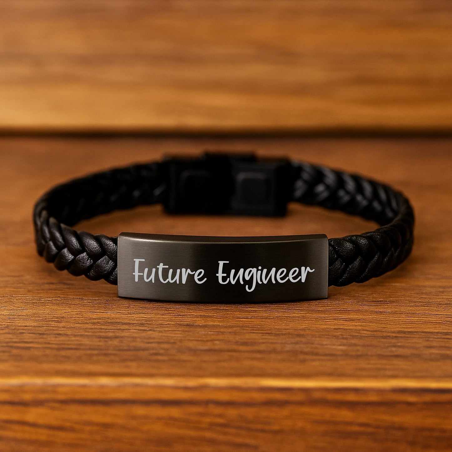 Funny Future Engineer Birthday Unique Gifts from Friends, Inspirational Engineer Interlaced Leather Bracelet, Unique Birthday Unique Gifts for Engineer - Image 2