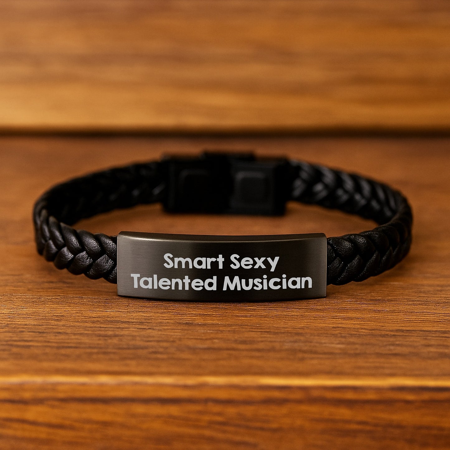 Funny Musician Gifts from Friends, Smart Sexy Talented Musician Interlaced Leather Bracelet for Men, Perfect Graduation Unique Gifts - Image 2
