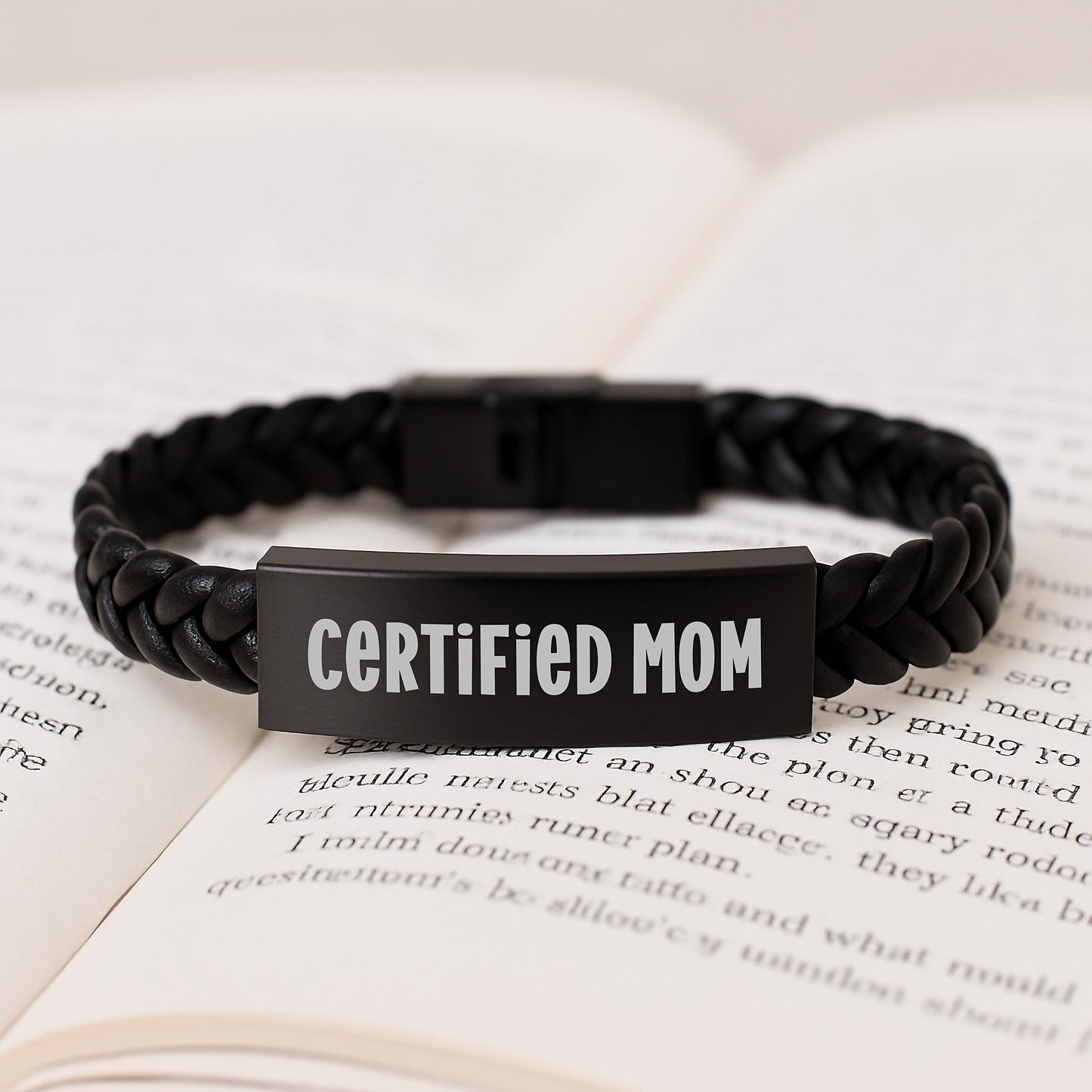 Mom's Inspirational Interlaced Leather Bracelet Gifts from Friends, Family, and Coworkers for Graduation Day - Image 3