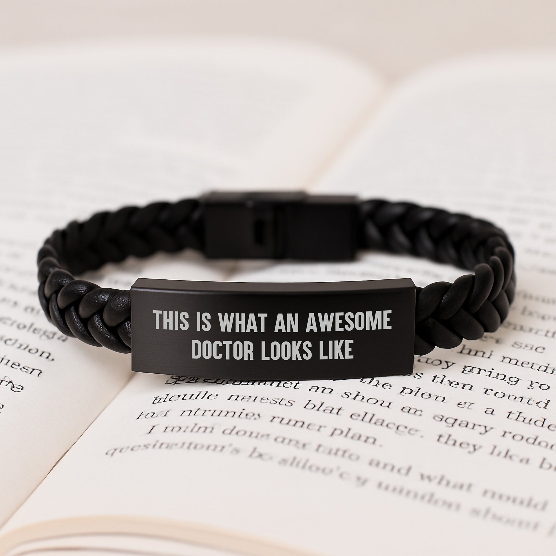 Funny Doctor Quotes Interlaced Leather Bracelet Gifts from Men to Doctor on Birthday Unique Gifts - Image 3