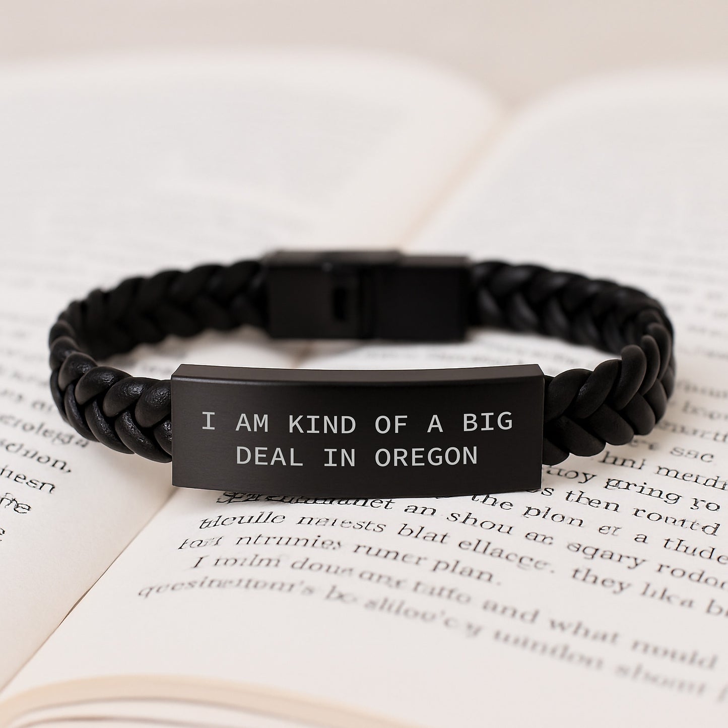 Funny Oregon Gifts - Interlaced Leather Bracelet Birthday Unique Gifts for Men from Oregon - I Am Kind Of A Prime Selection - Image 3