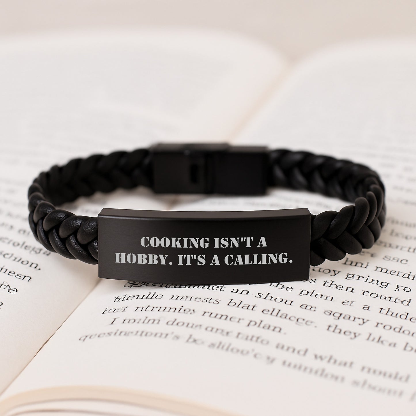 For Him Keepsake Interlaced Leather Bracelet Birthday Gift – Cooking - Image 3