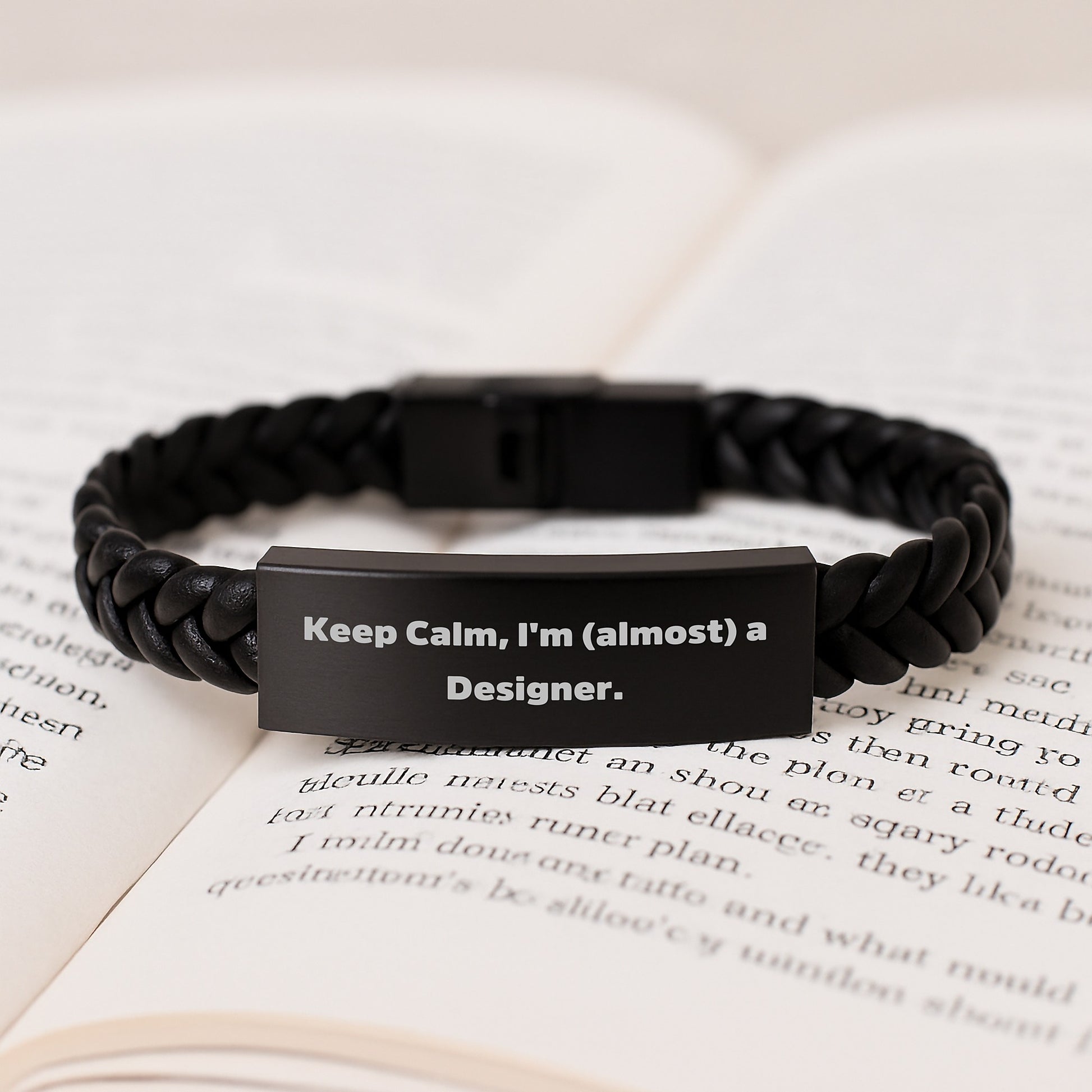 Birthday Gift for Her Designer Interlaced Leather Bracelet Present - Image 3