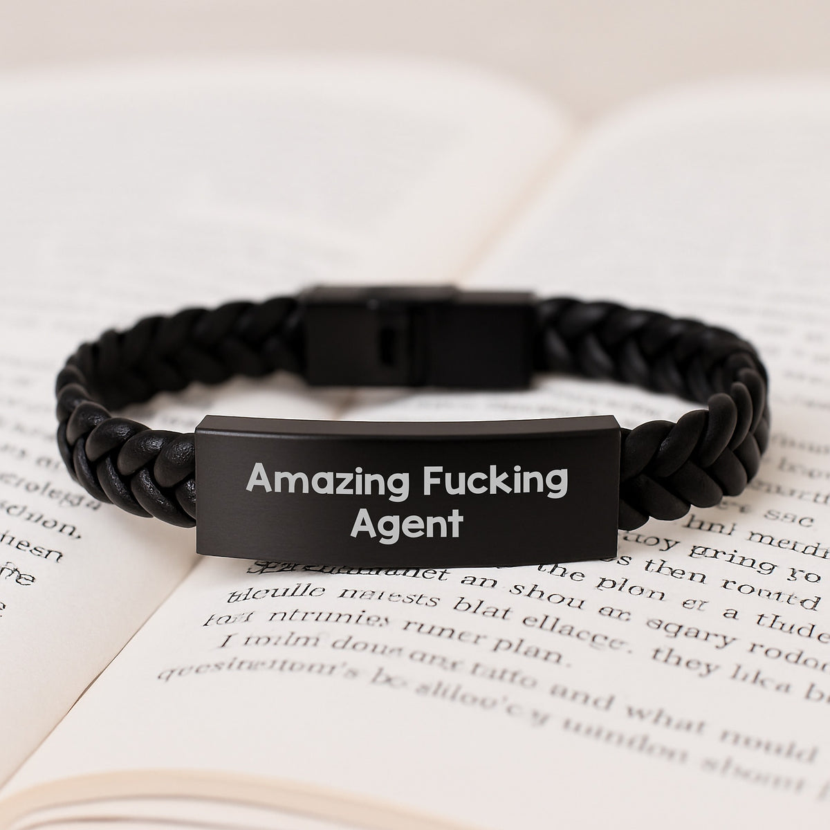 Agent Interlaced Leather Bracelet Keepsake for Him Christmas Gift - Image 3