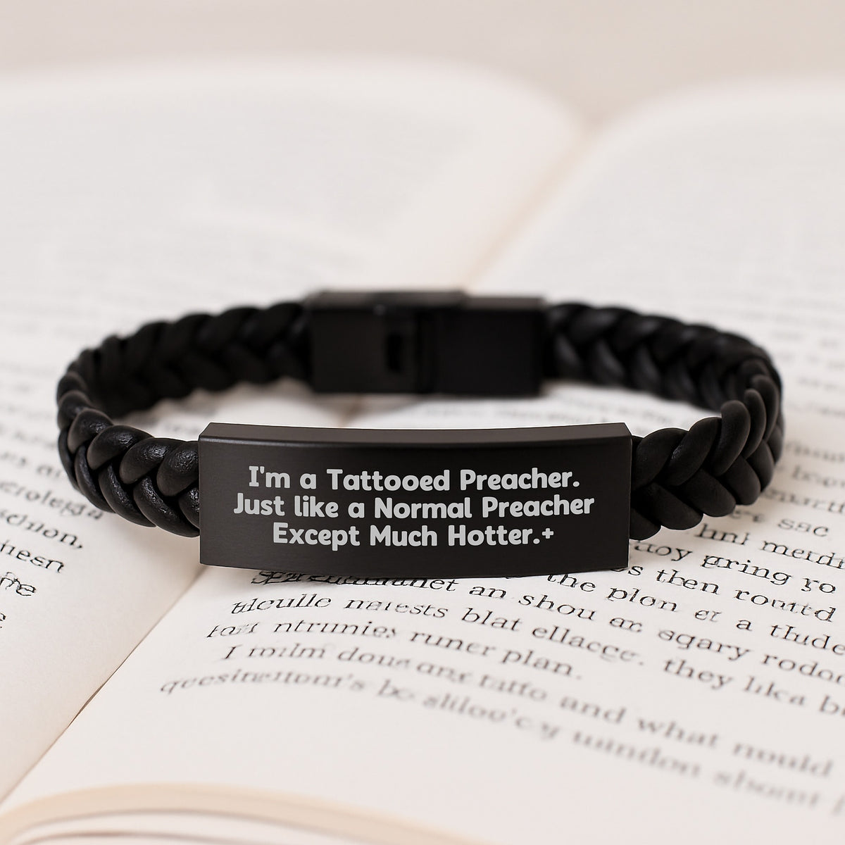 Preacher Gift for Him A Bold Tattooed Preacher Keepsake Bracelet - Image 3