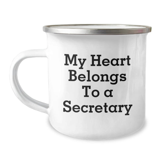 Cute Secretary Gifts from Family Funny My Heart Belongs To A Secretary Birthday Unique Presents for Secretary Women Friends - Image 1