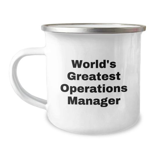 Unique Christmas Unique Gifts for Operations Manager Men, Funny 'World's Greatest Operations Manager' Camping Mug for Family Friends Coworkers - Image 1