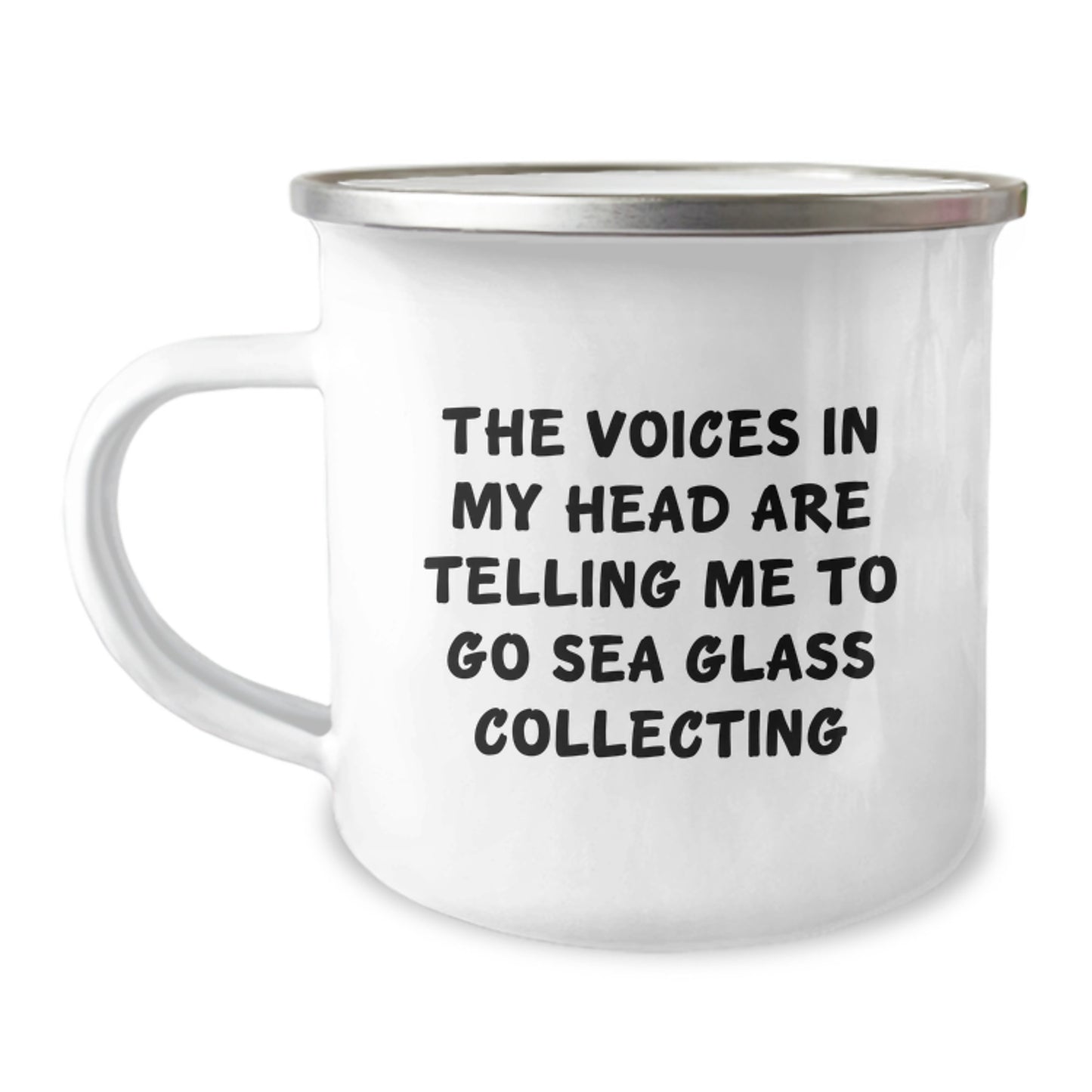 Funny Sea Glass Collecting Gifts for Men - Unique Camping Mug for Friends and Family - Inspirational Voices in My Head Are Telling Me to Go Sea Glass Collecting - Image 1
