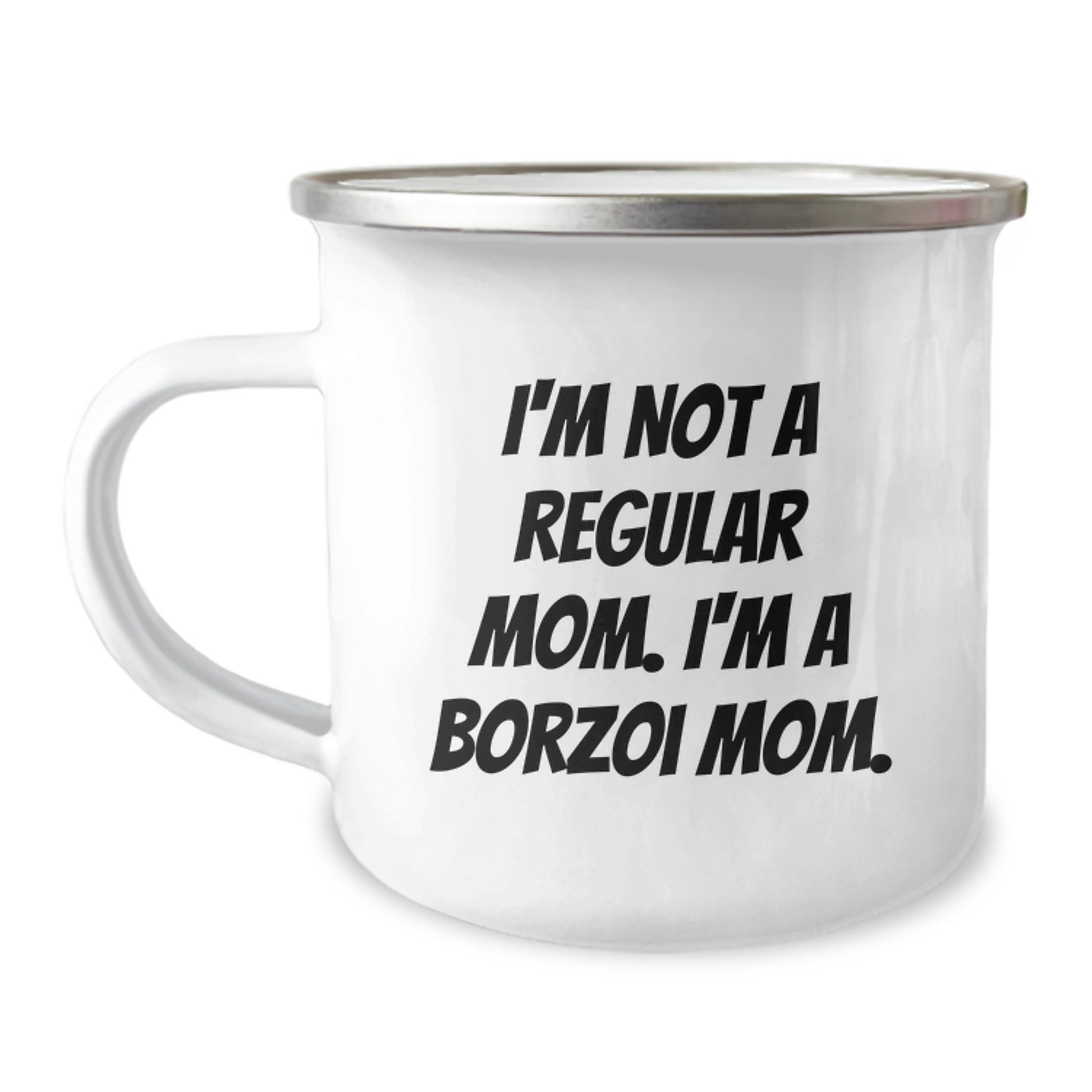 Funny Borzoi Dog Mom Gifts for Graduation - Camping Mug from Friends to Family - Image 1
